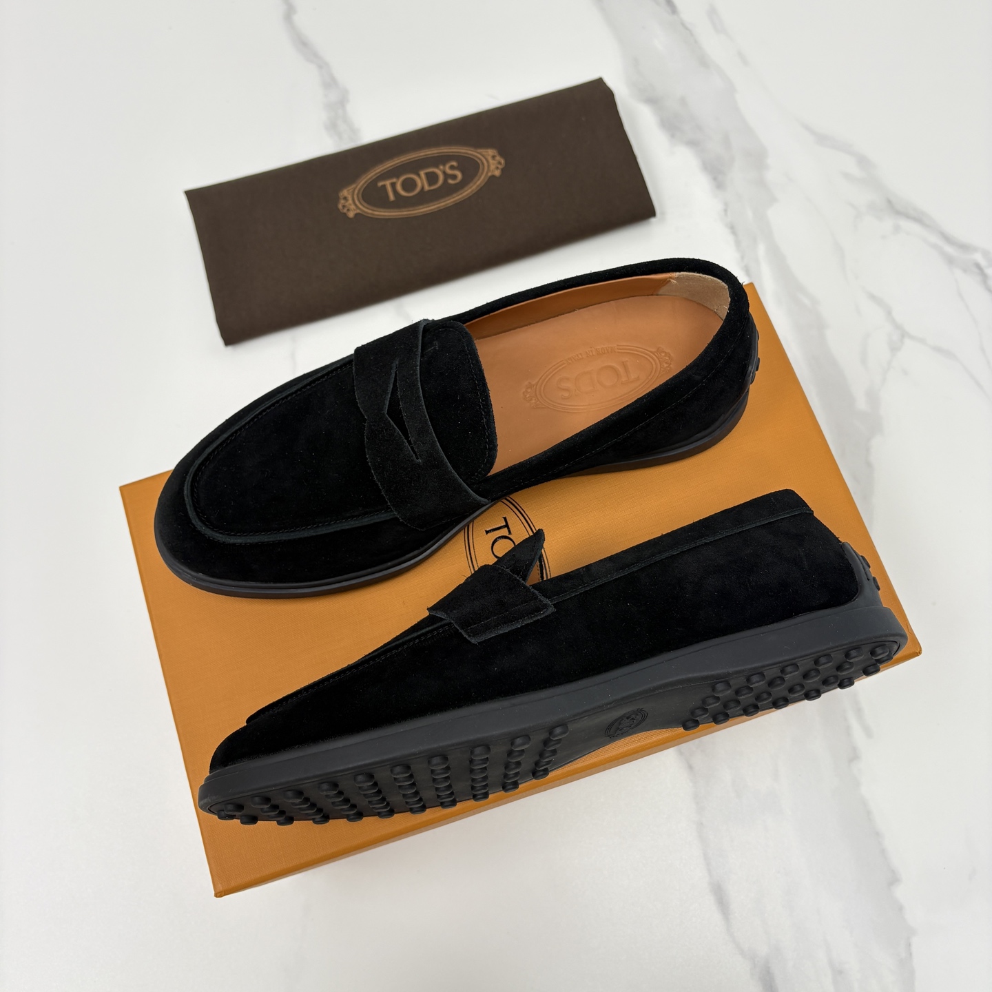 💋💍TOD*S 托德-斯 新品拉菲草（汤德森）OTV绒面皮革乐福鞋上🆕 官方 6,300 本款便鞋面料来