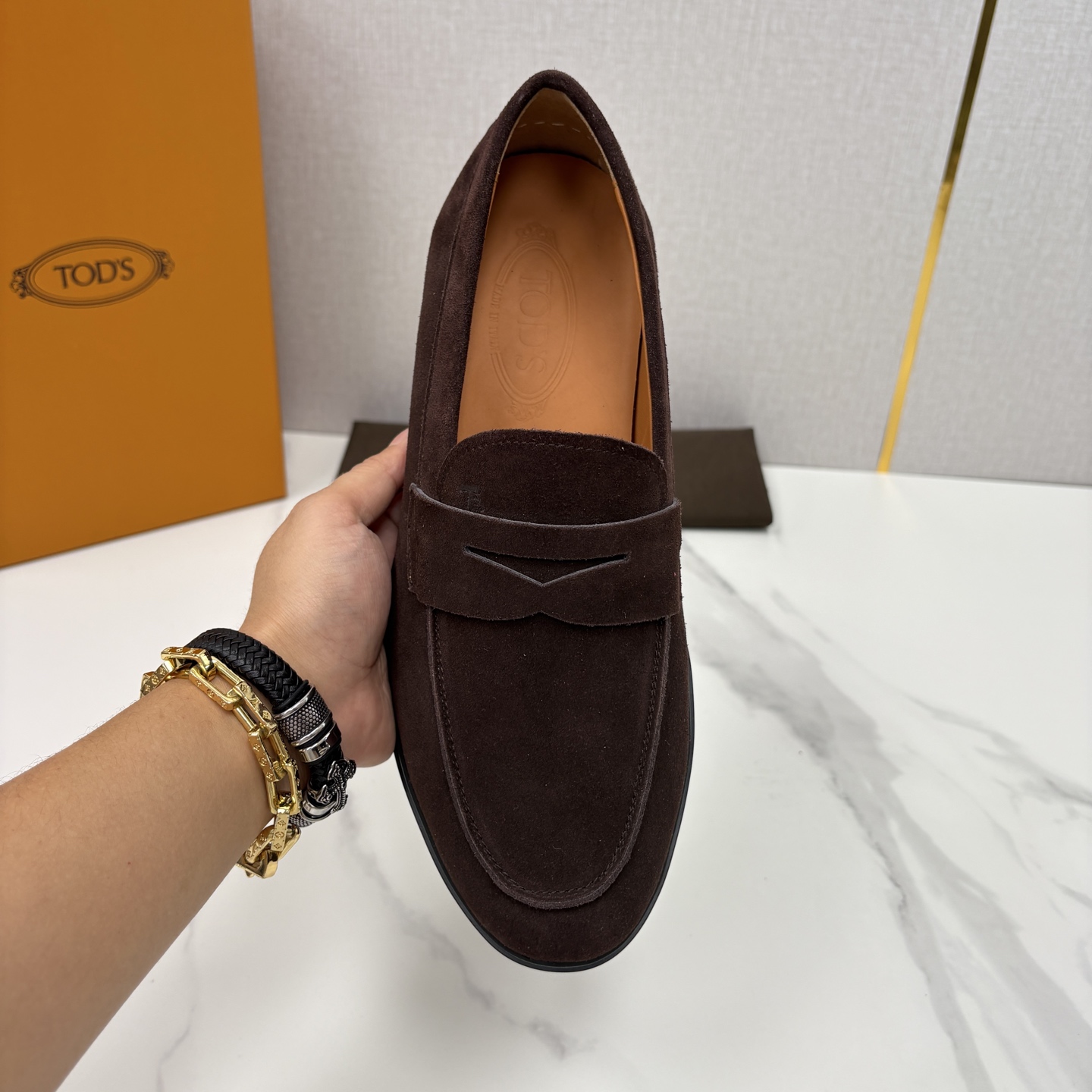 💋💍TOD*S 托德-斯 新品拉菲草（汤德森）OTV绒面皮革乐福鞋上🆕 官方 6,300 本款便鞋面料来