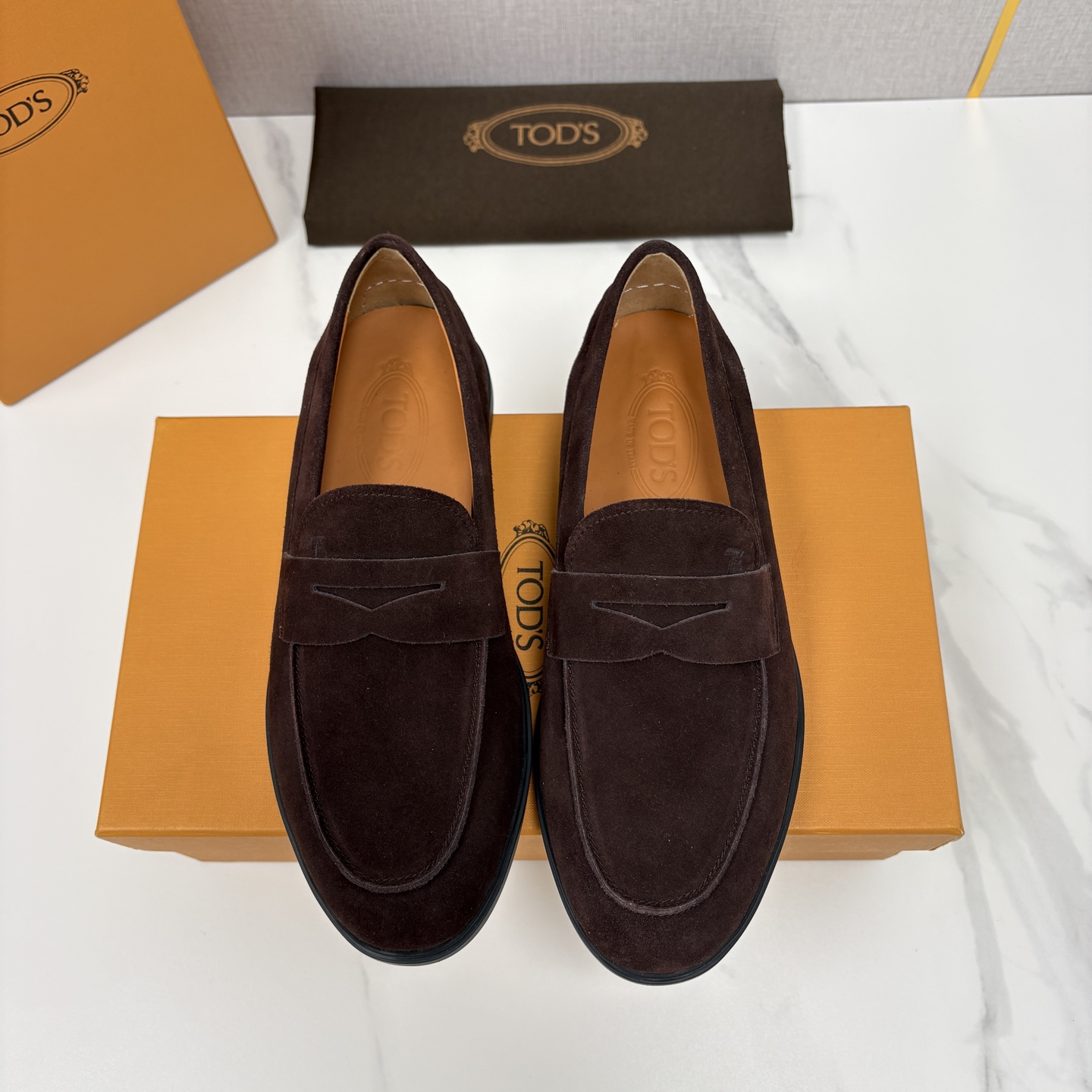 💋💍TOD*S 托德-斯 新品拉菲草（汤德森）OTV绒面皮革乐福鞋上🆕 官方 6,300 本款便鞋面料来