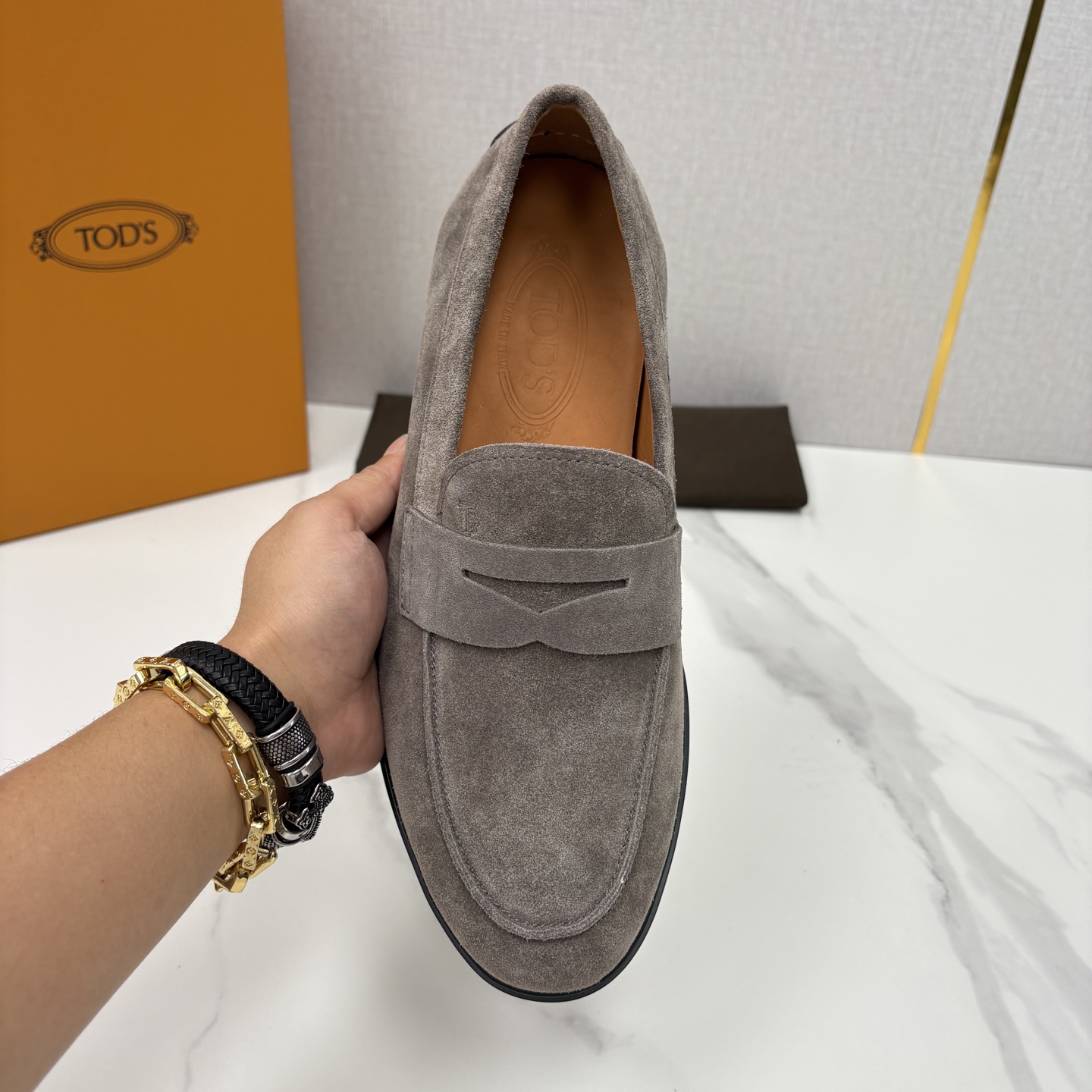 💋💍TOD*S 托德-斯 新品拉菲草（汤德森）OTV绒面皮革乐福鞋上🆕 官方 6,300 本款便鞋面料来