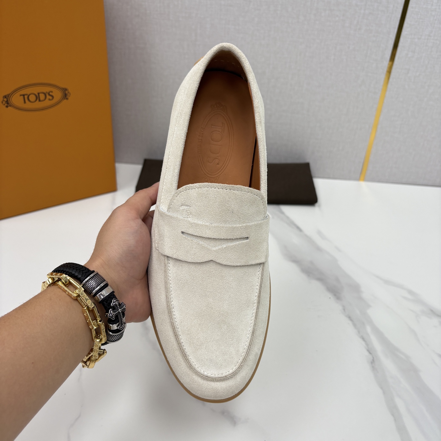 💋💍TOD*S 托德-斯 新品拉菲草（汤德森）OTV绒面皮革乐福鞋上🆕 官方 6,300 本款便鞋面料来