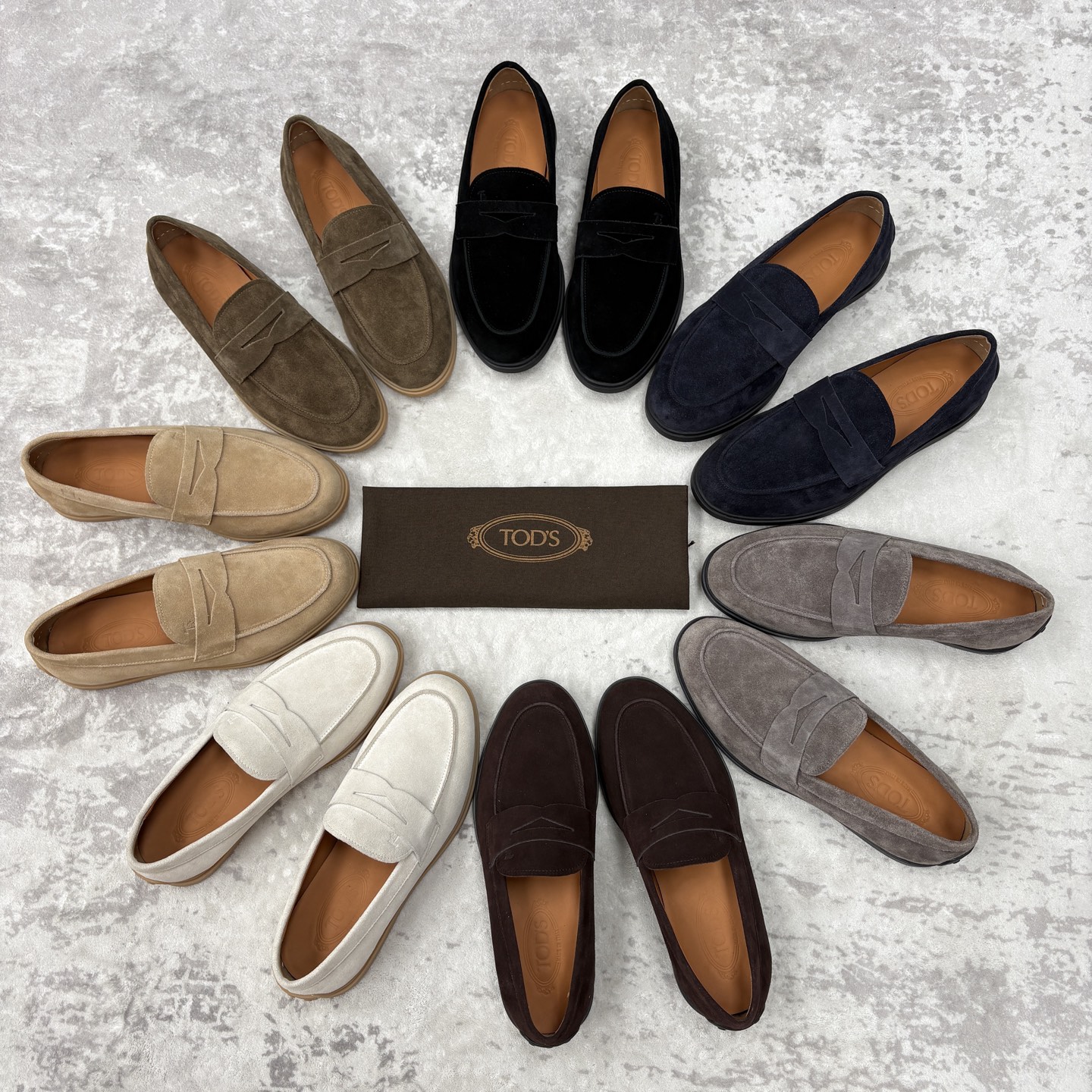 💋💍TOD*S 托德-斯 新品拉菲草（汤德森）OTV绒面皮革乐福鞋上🆕 官方 6,300 本款便鞋面料来