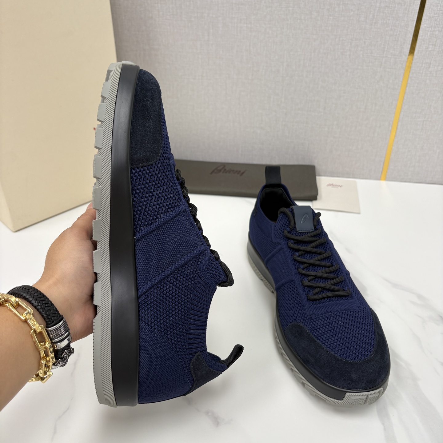 💋💍 Brion* （布里-奥尼） 男士新款轻奢休闲运动鞋 该品牌于1945年创立于意大利罗马的男装奢侈