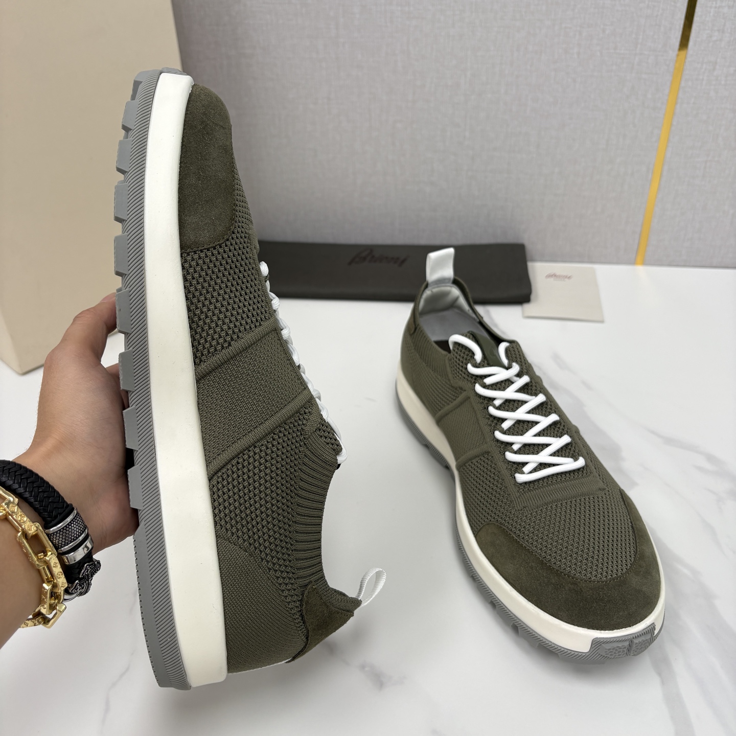 💋💍 Brion* （布里-奥尼） 男士新款轻奢休闲运动鞋 该品牌于1945年创立于意大利罗马的男装奢侈