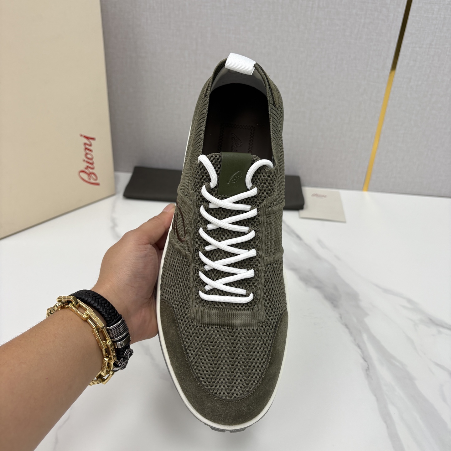 💋💍 Brion* （布里-奥尼） 男士新款轻奢休闲运动鞋 该品牌于1945年创立于意大利罗马的男装奢侈