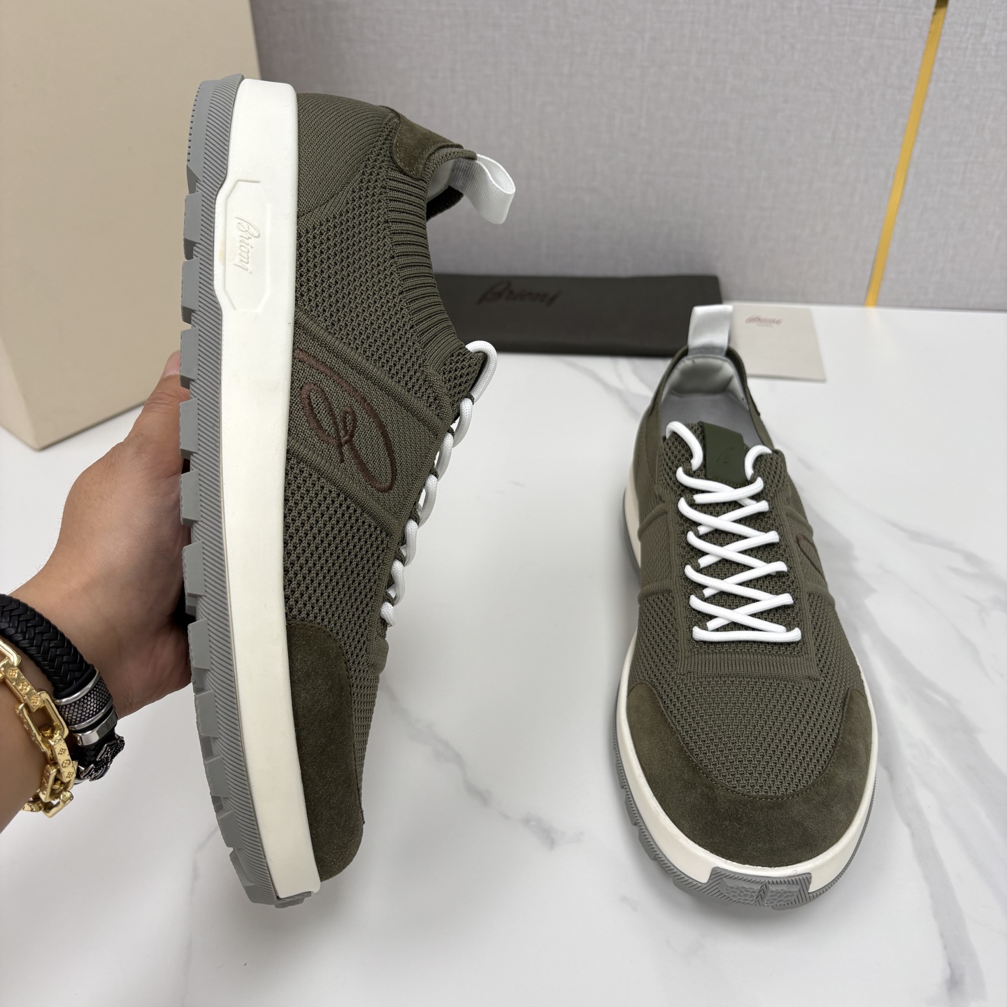 💋💍 Brion* （布里-奥尼） 男士新款轻奢休闲运动鞋 该品牌于1945年创立于意大利罗马的男装奢侈