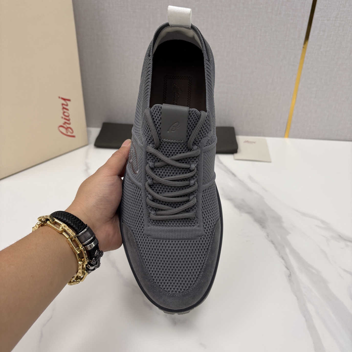 💋💍 Brion* （布里-奥尼） 男士新款轻奢休闲运动鞋 该品牌于1945年创立于意大利罗马的男装奢侈