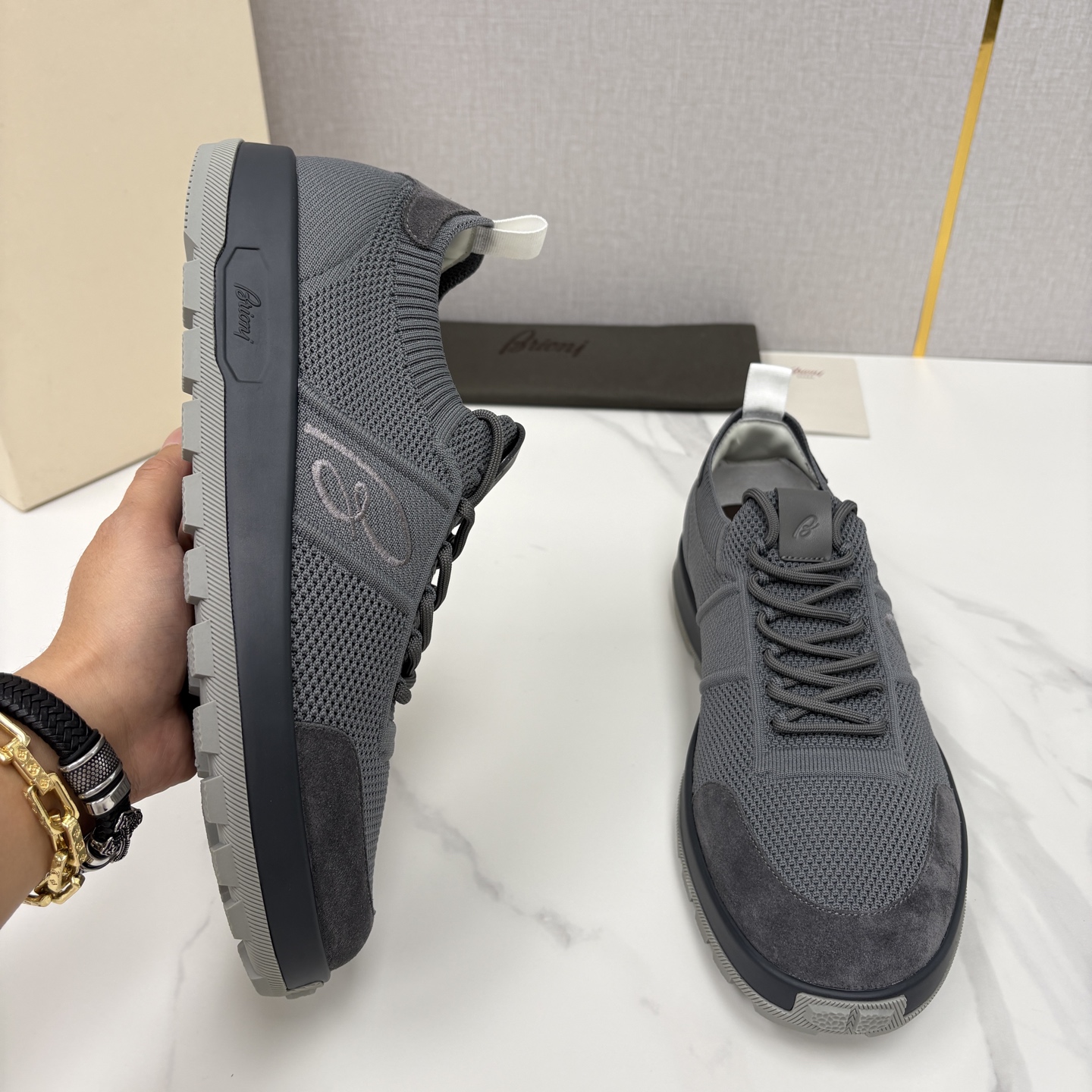 💋💍 Brion* （布里-奥尼） 男士新款轻奢休闲运动鞋 该品牌于1945年创立于意大利罗马的男装奢侈