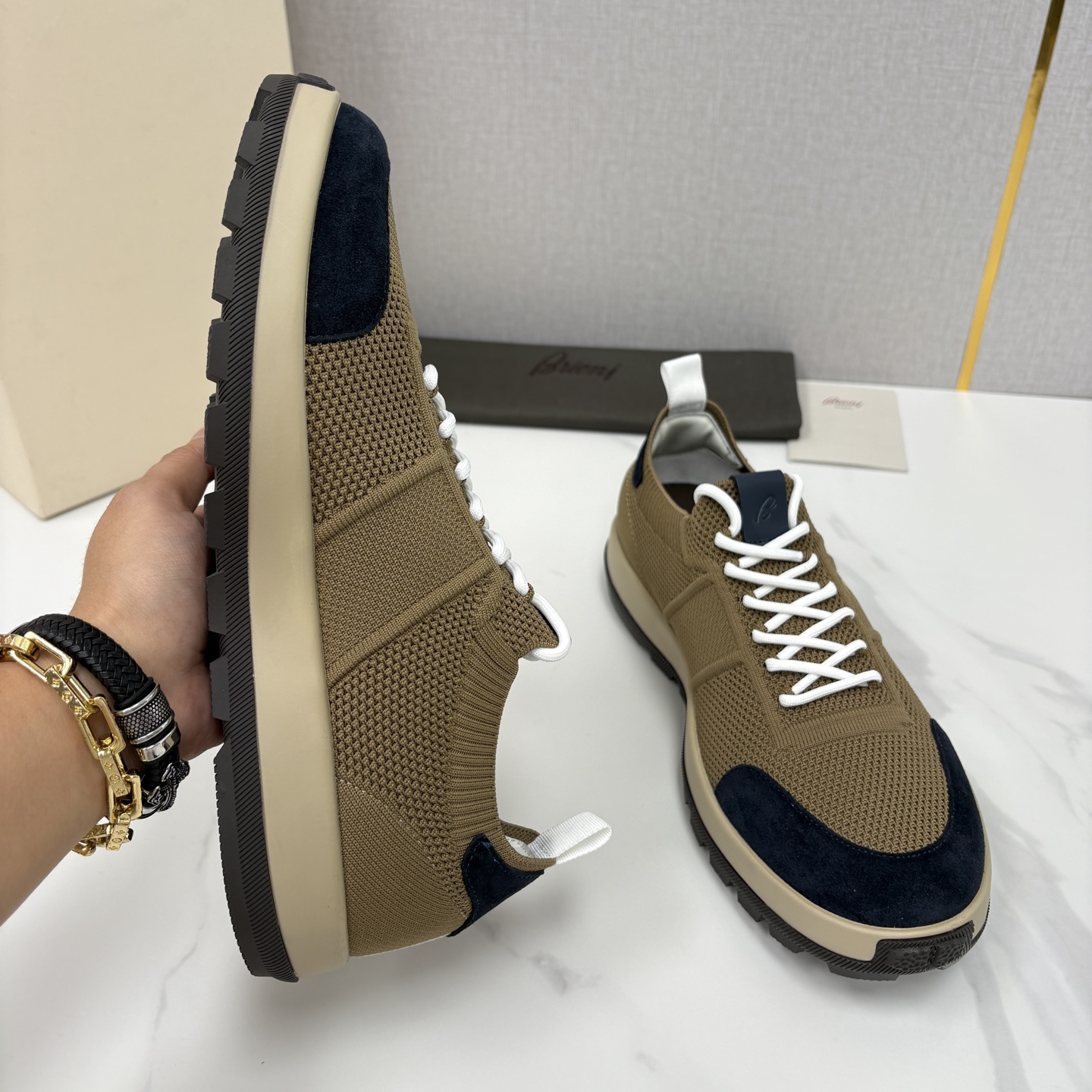 💋💍 Brion* （布里-奥尼） 男士新款轻奢休闲运动鞋 该品牌于1945年创立于意大利罗马的男装奢侈