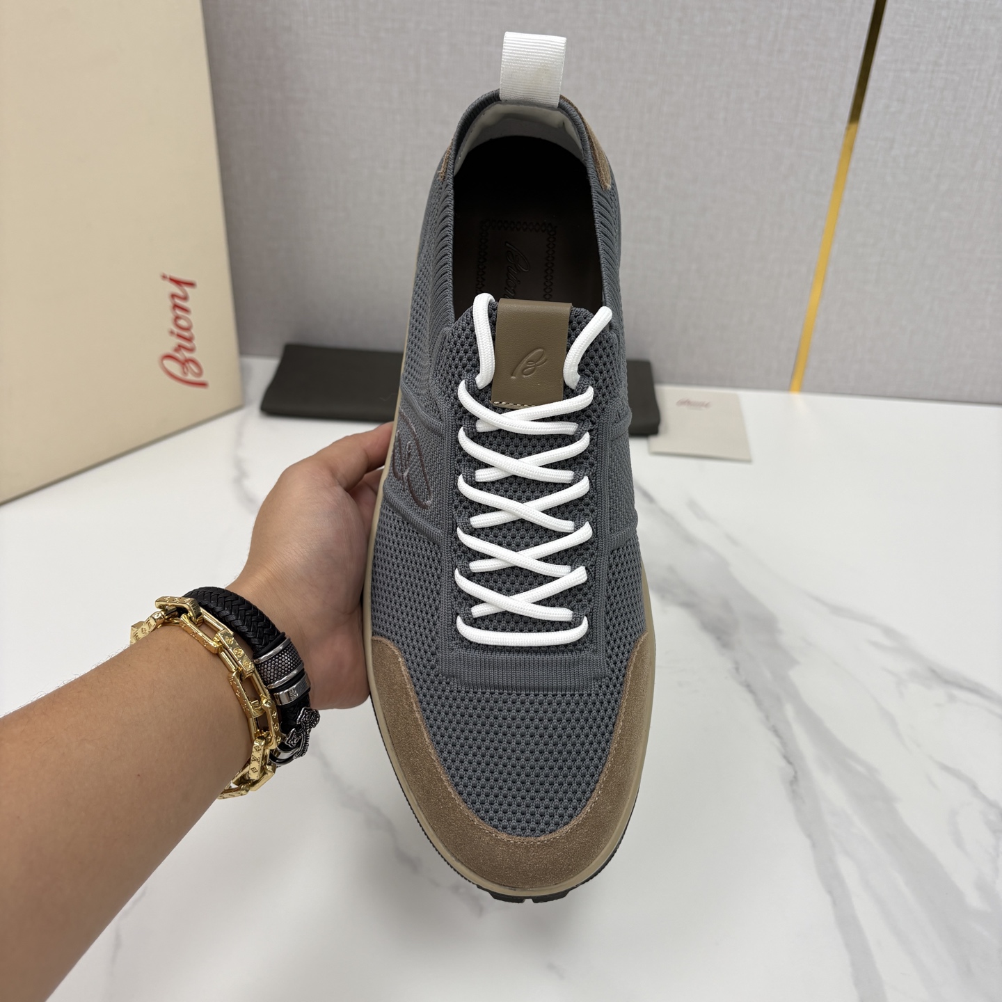 💋💍 Brion* （布里-奥尼） 男士新款轻奢休闲运动鞋 该品牌于1945年创立于意大利罗马的男装奢侈