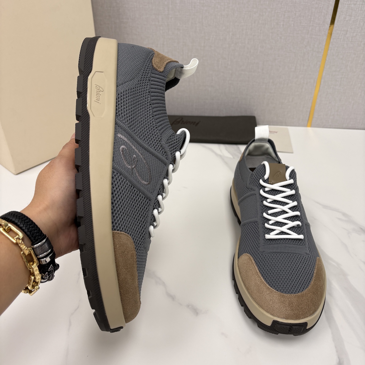 💋💍 Brion* （布里-奥尼） 男士新款轻奢休闲运动鞋 该品牌于1945年创立于意大利罗马的男装奢侈