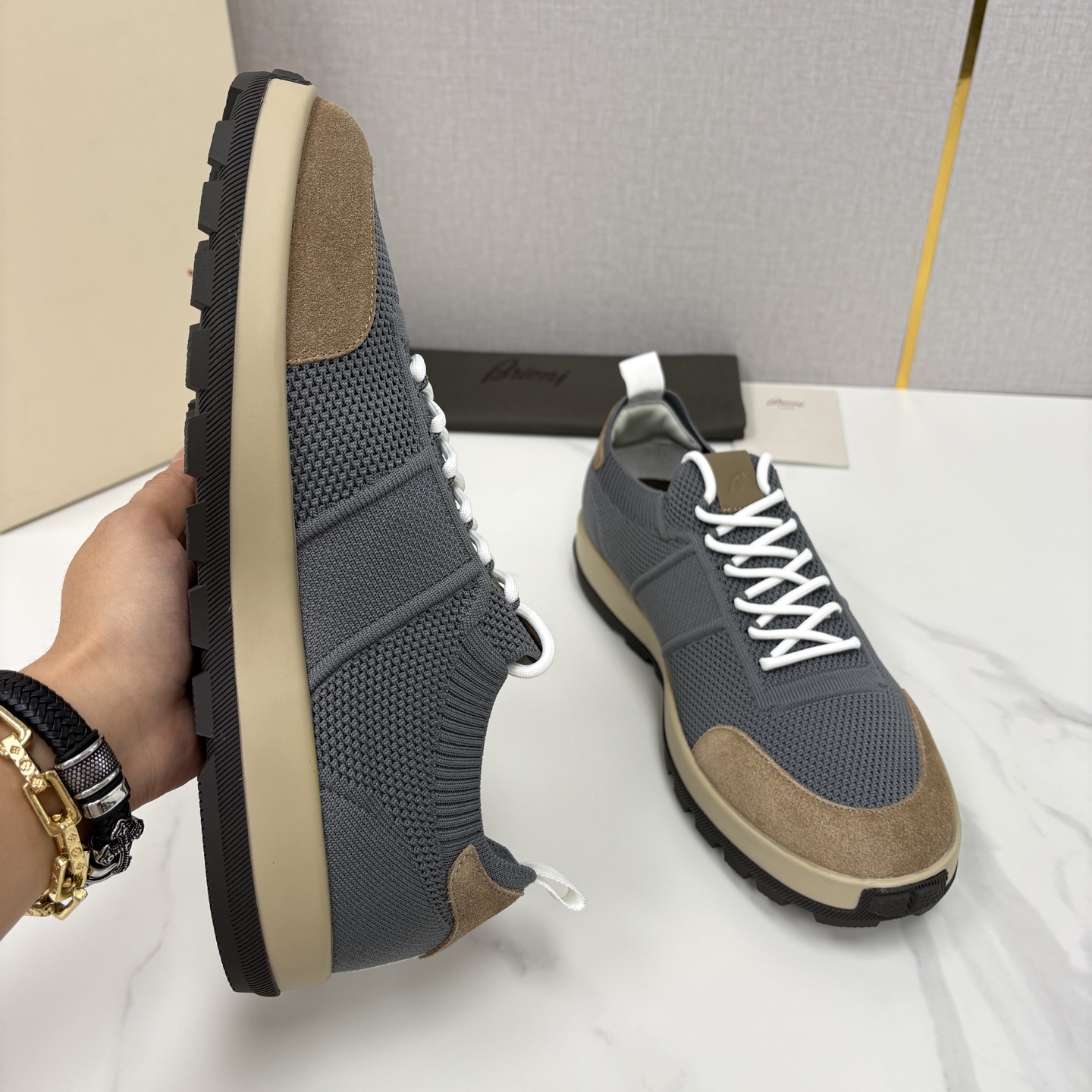 💋💍 Brion* （布里-奥尼） 男士新款轻奢休闲运动鞋 该品牌于1945年创立于意大利罗马的男装奢侈