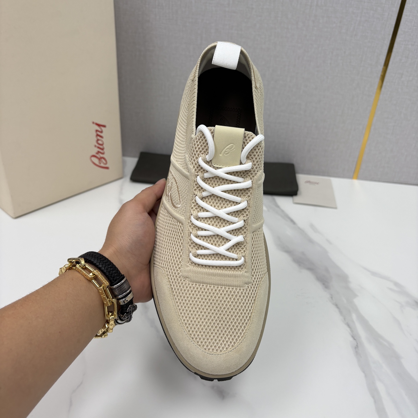 💋💍 Brion* （布里-奥尼） 男士新款轻奢休闲运动鞋 该品牌于1945年创立于意大利罗马的男装奢侈