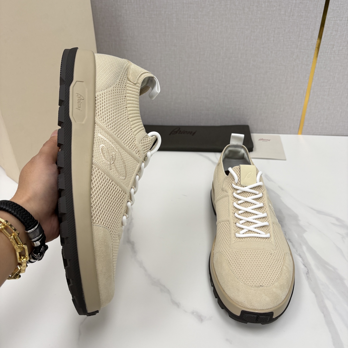 💋💍 Brion* （布里-奥尼） 男士新款轻奢休闲运动鞋 该品牌于1945年创立于意大利罗马的男装奢侈