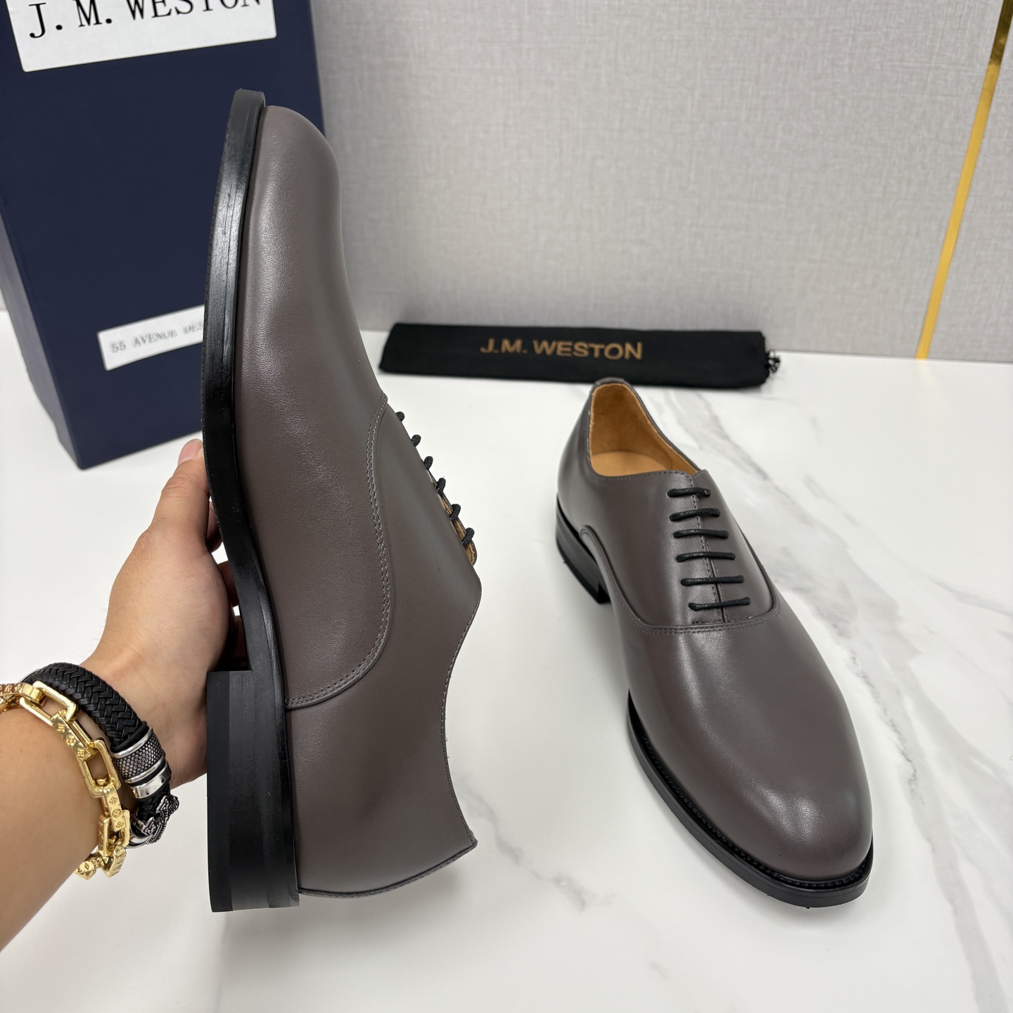 💋💍J.M.Westo*n 威士-顿 男士新品牛津鞋正装鞋皮鞋 法国顶级皮鞋品牌 当法式奢品匠艺邂逅布洛