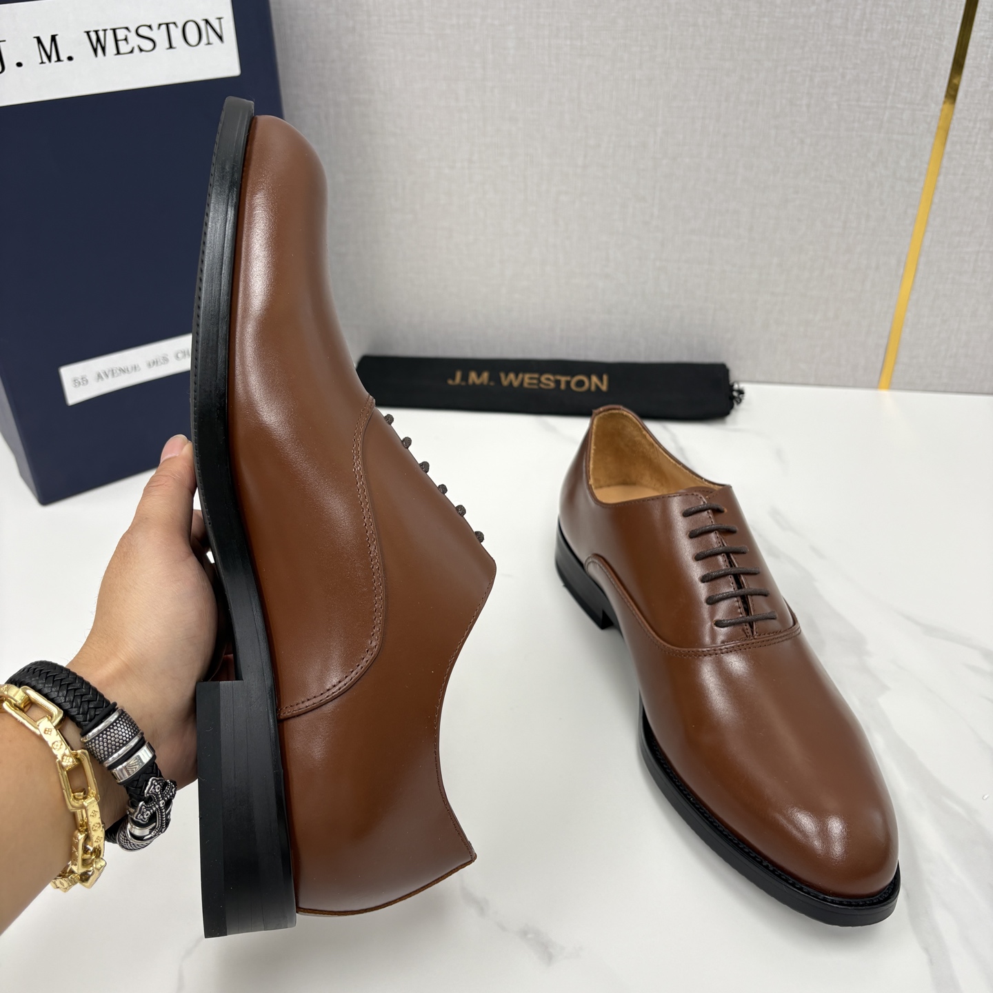 💋💍J.M.Westo*n 威士-顿 男士新品牛津鞋正装鞋皮鞋 法国顶级皮鞋品牌 当法式奢品匠艺邂逅布洛