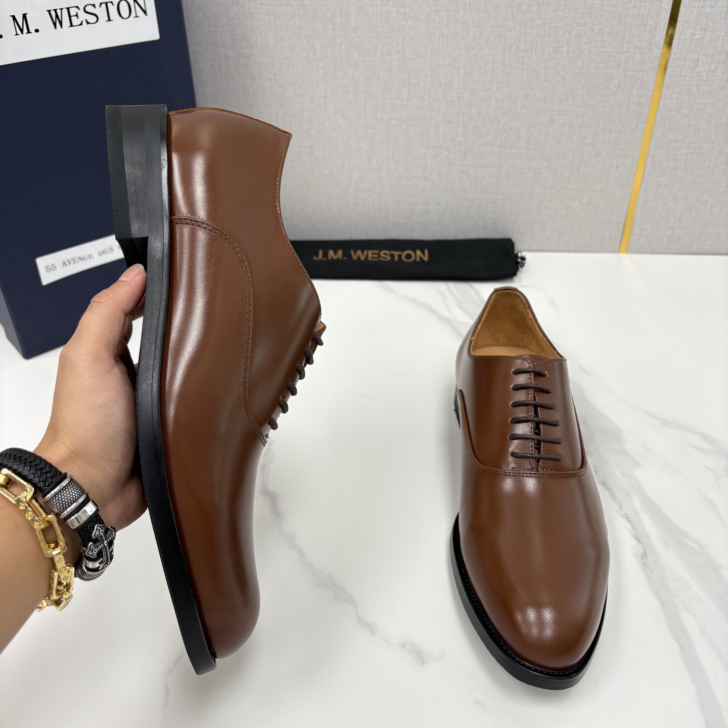 💋💍J.M.Westo*n 威士-顿 男士新品牛津鞋正装鞋皮鞋 法国顶级皮鞋品牌 当法式奢品匠艺邂逅布洛