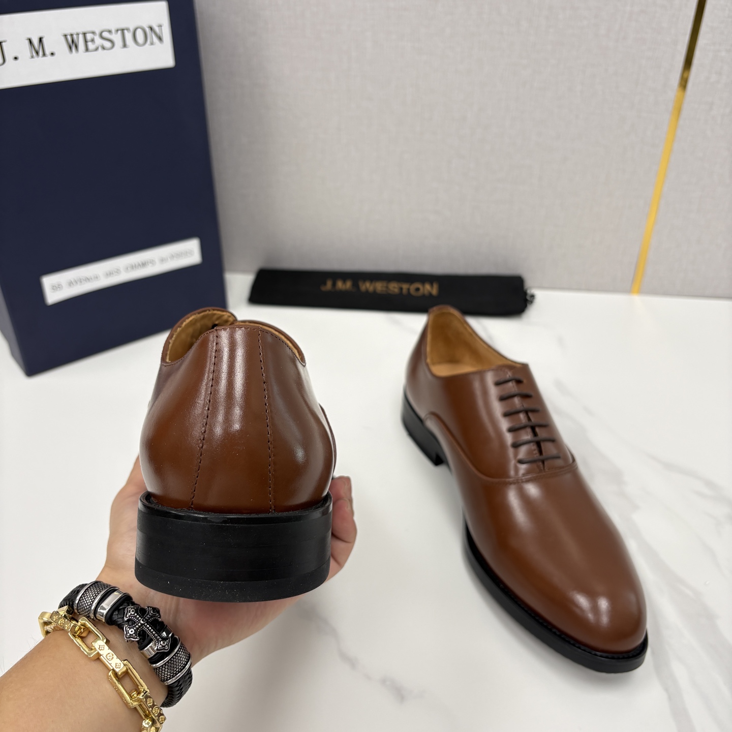 💋💍J.M.Westo*n 威士-顿 男士新品牛津鞋正装鞋皮鞋 法国顶级皮鞋品牌 当法式奢品匠艺邂逅布洛