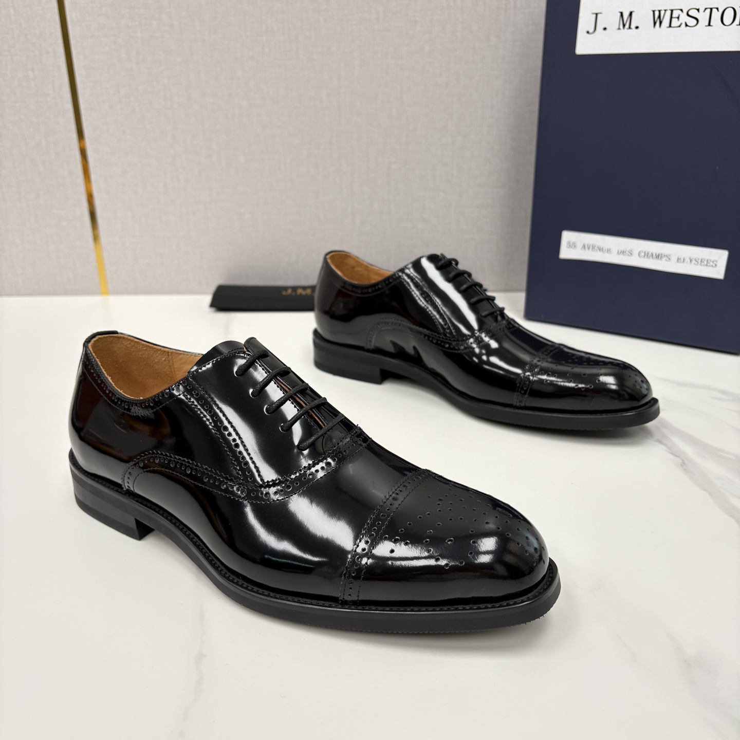 💋💍J.M.Westo*n 威士-顿 男士新品布洛克雕花三节头牛津鞋正装鞋皮鞋 法国顶级皮鞋品牌 当法式