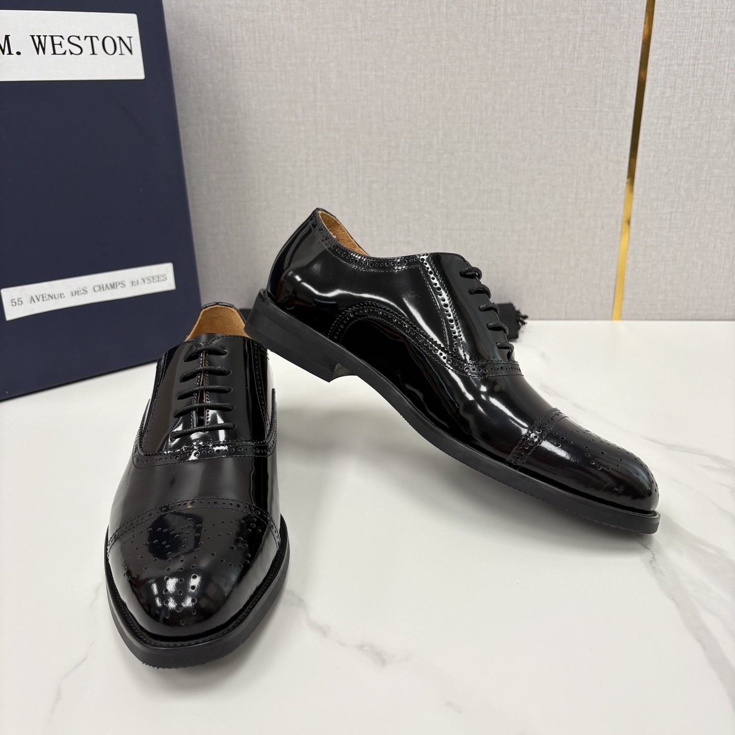 💋💍J.M.Westo*n 威士-顿 男士新品布洛克雕花三节头牛津鞋正装鞋皮鞋 法国顶级皮鞋品牌 当法式