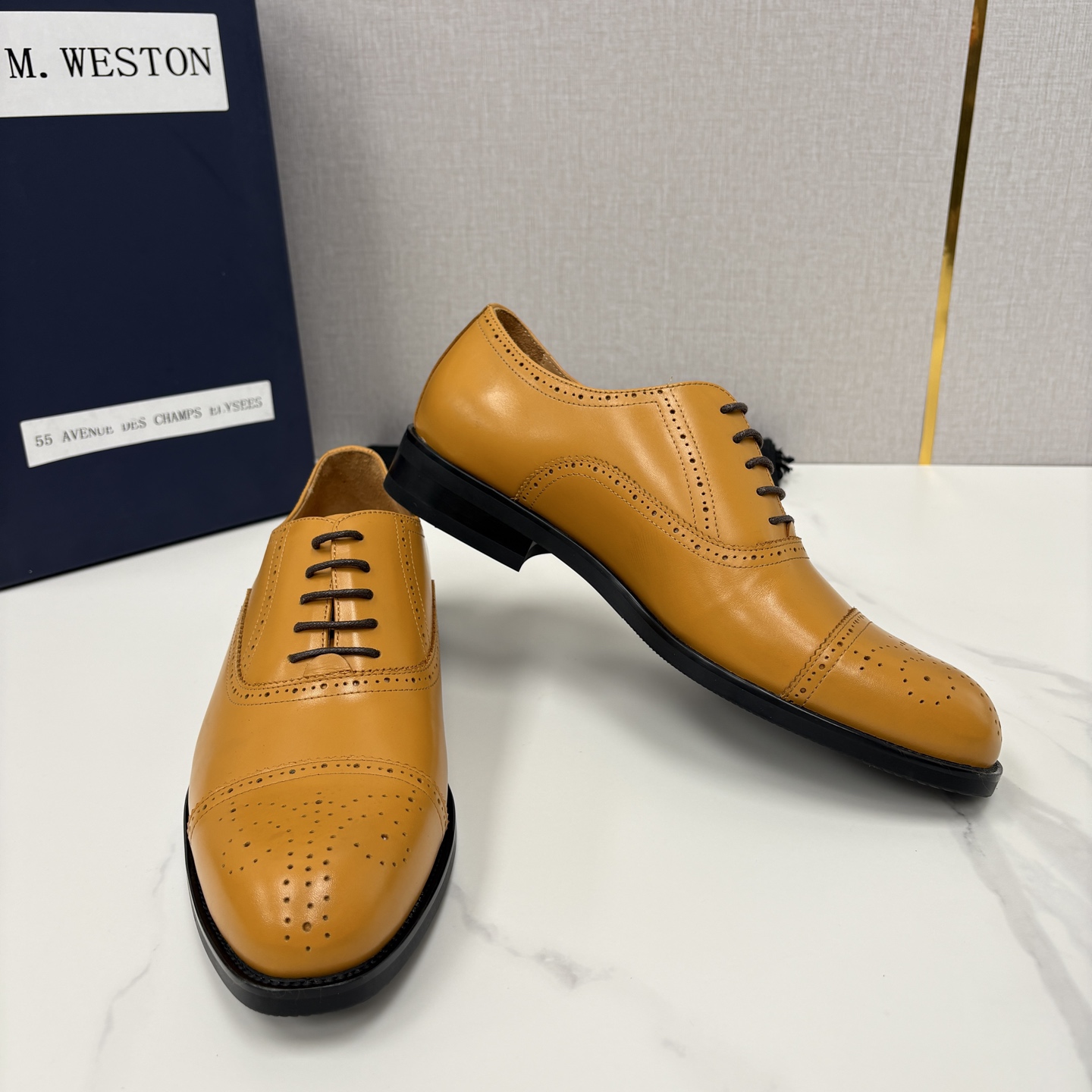 💋💍J.M.Westo*n 威士-顿 男士新品布洛克雕花三节头牛津鞋正装鞋皮鞋 法国顶级皮鞋品牌 当法式