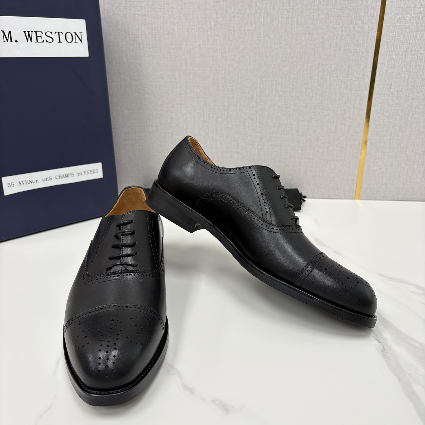 💋💍J.M.Westo*n 威士-顿 男士新品布洛克雕花三节头牛津鞋正装鞋皮鞋 法国顶级皮鞋品牌 当法式