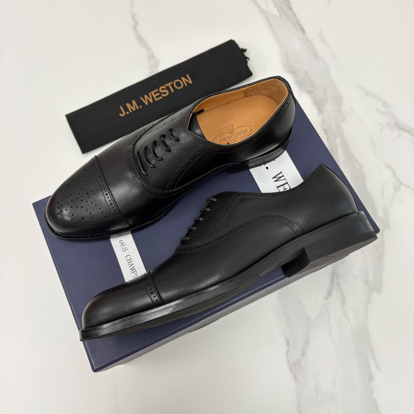 💋💍J.M.Westo*n 威士-顿 男士新品布洛克雕花三节头牛津鞋正装鞋皮鞋 法国顶级皮鞋品牌 当法式