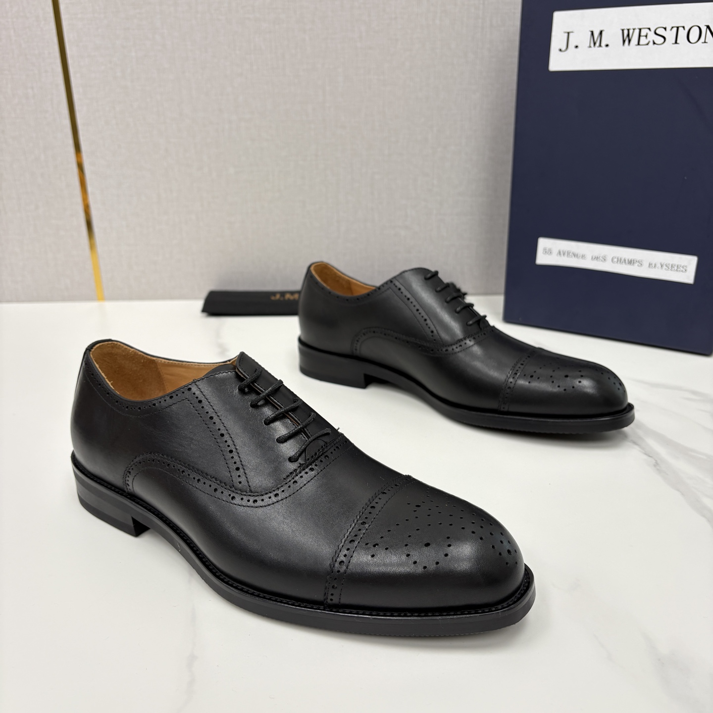 💋💍J.M.Westo*n 威士-顿 男士新品布洛克雕花三节头牛津鞋正装鞋皮鞋 法国顶级皮鞋品牌 当法式