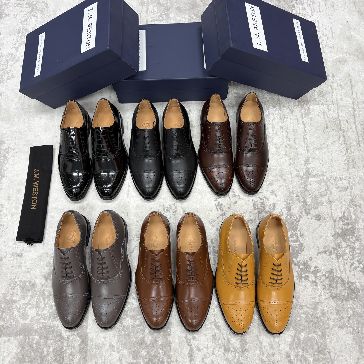 💋💍J.M.Westo*n 威士-顿 男士新品布洛克雕花三节头牛津鞋正装鞋皮鞋 法国顶级皮鞋品牌 当法式