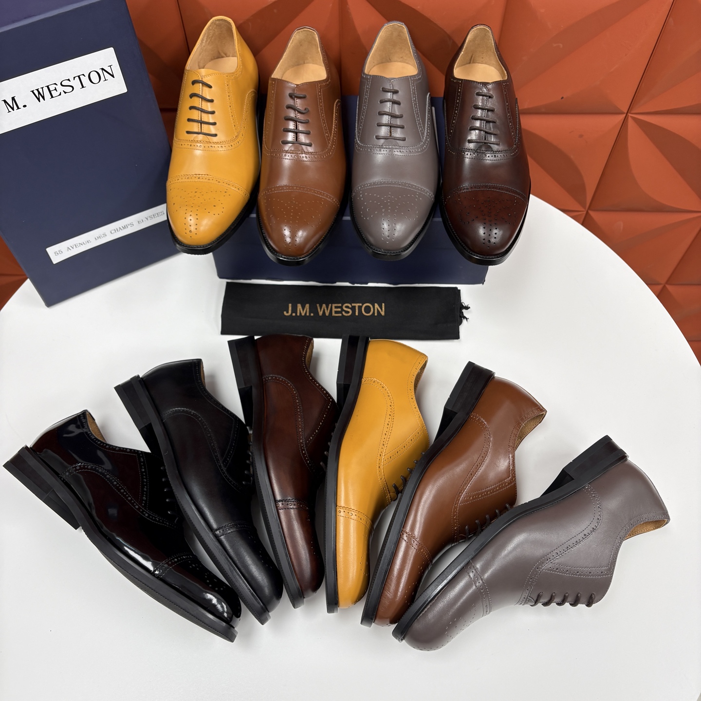 💋💍J.M.Westo*n 威士-顿 男士新品布洛克雕花三节头牛津鞋正装鞋皮鞋 法国顶级皮鞋品牌 当法式