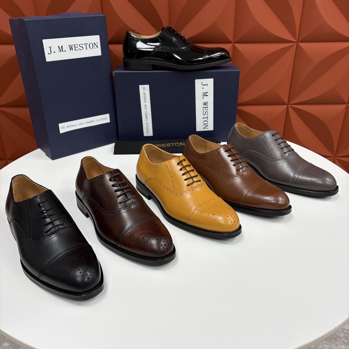 💋💍J.M.Westo*n 威士-顿 男士新品布洛克雕花三节头牛津鞋正装鞋皮鞋 法国顶级皮鞋品牌 当法式