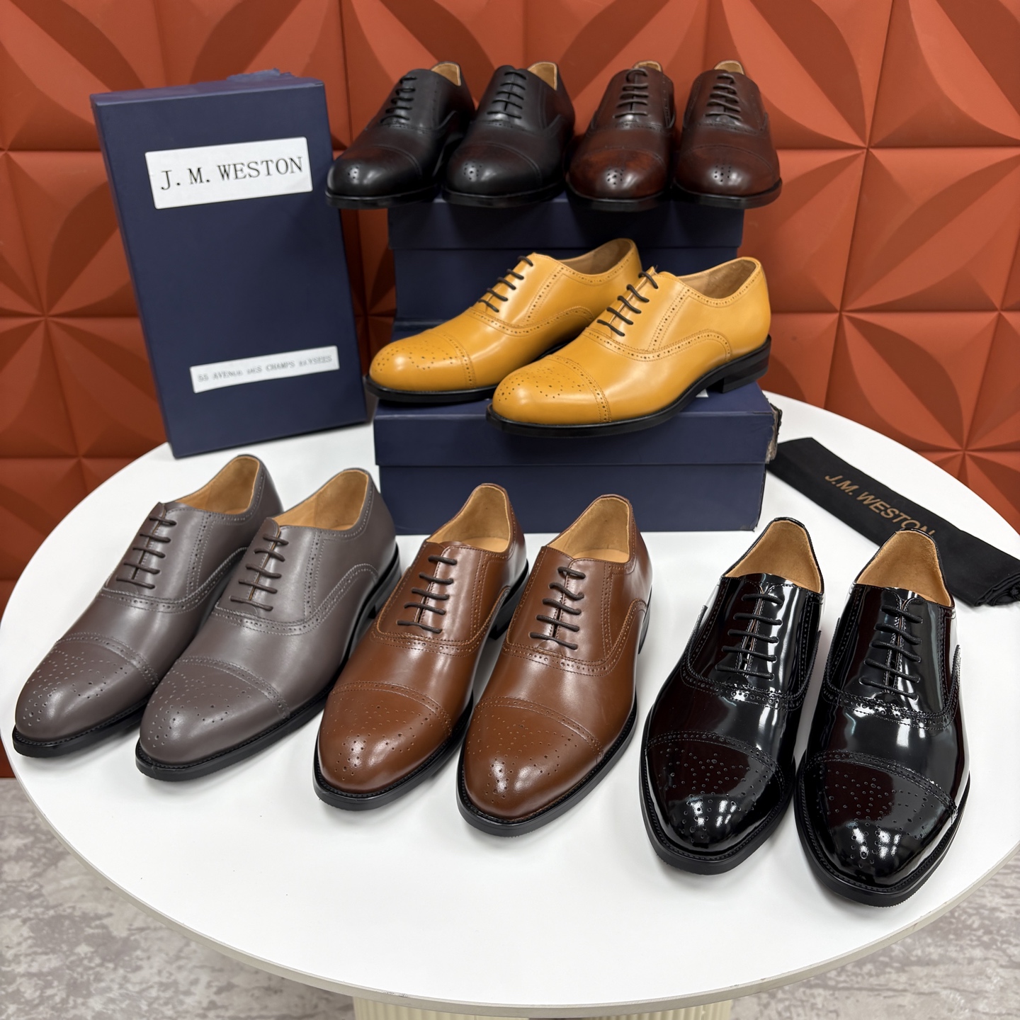 💋💍J.M.Westo*n 威士-顿 男士新品布洛克雕花三节头牛津鞋正装鞋皮鞋 法国顶级皮鞋品牌 当法式