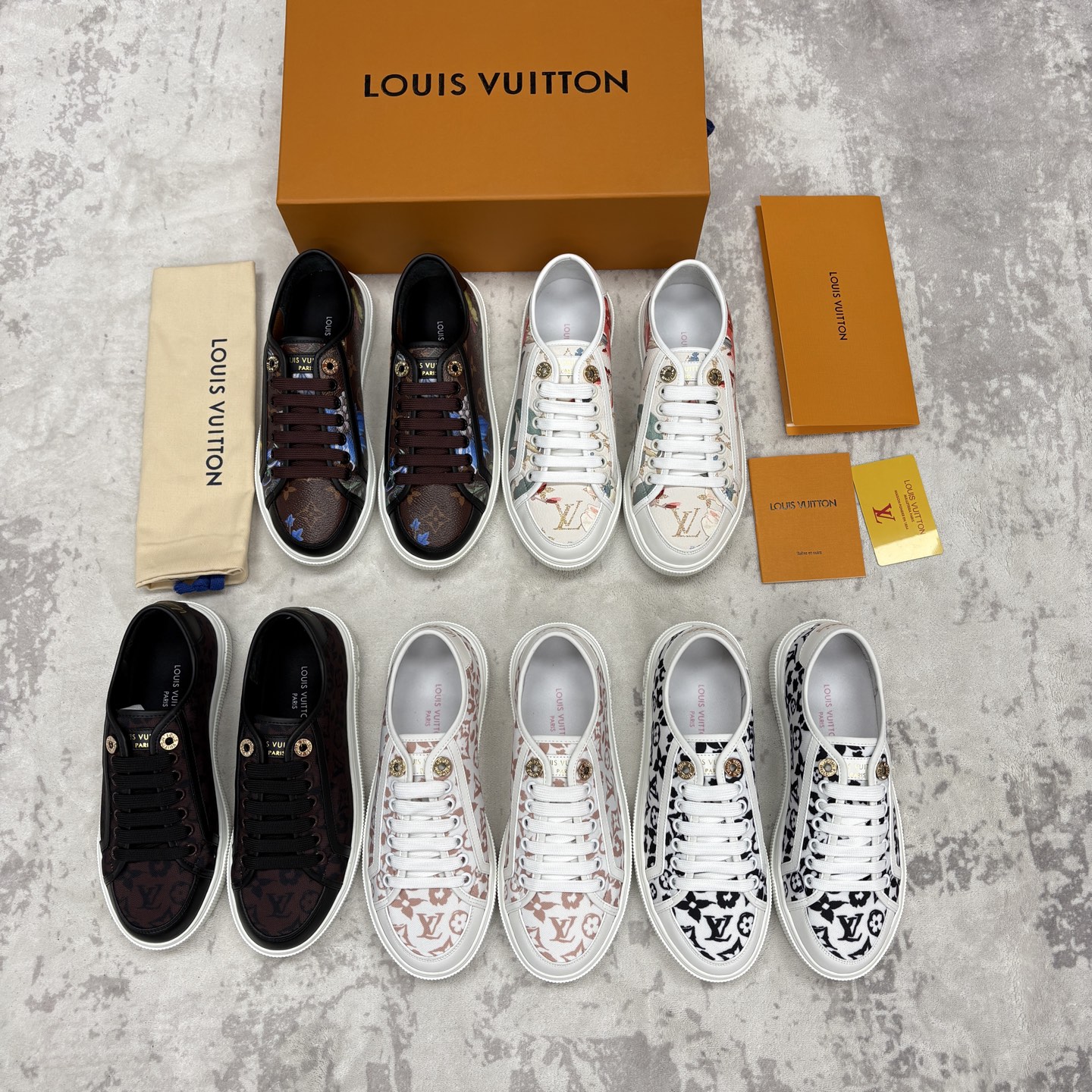 💋💍L家新品 情侣款👫 经典老花休闲板鞋运动鞋 以Monogram老花为品牌灵魂，将法式优雅与现代潮流完