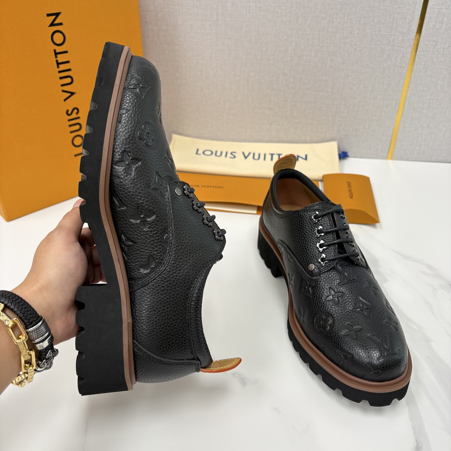 💋💍L家新品 LOUI* 路易*威登 厚底德比鞋 潮酷绅士的「增高buff」单品 这是路易～为都市型男打