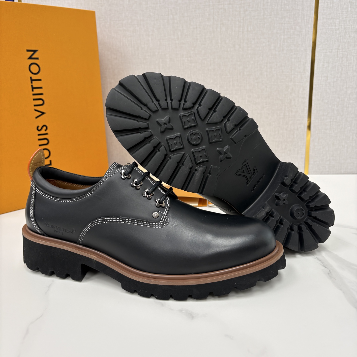 💋💍L家新品 LOUI* 路易*威登 厚底德比鞋 潮酷绅士的「增高buff」单品 这是路易～为都市型男打