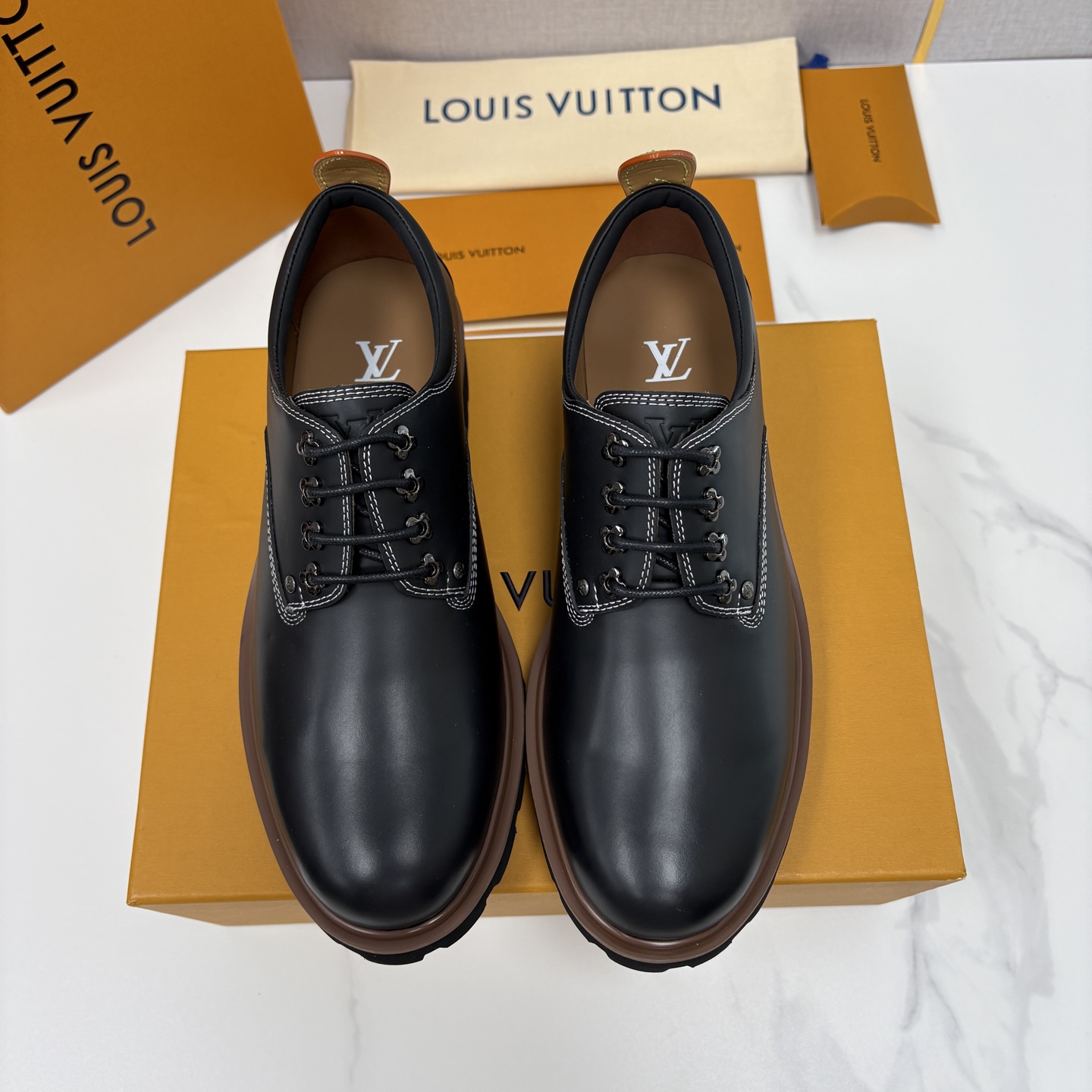 💋💍L家新品 LOUI* 路易*威登 厚底德比鞋 潮酷绅士的「增高buff」单品 这是路易～为都市型男打