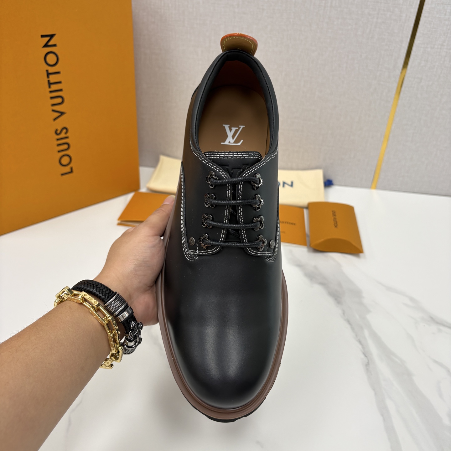 💋💍L家新品 LOUI* 路易*威登 厚底德比鞋 潮酷绅士的「增高buff」单品 这是路易～为都市型男打