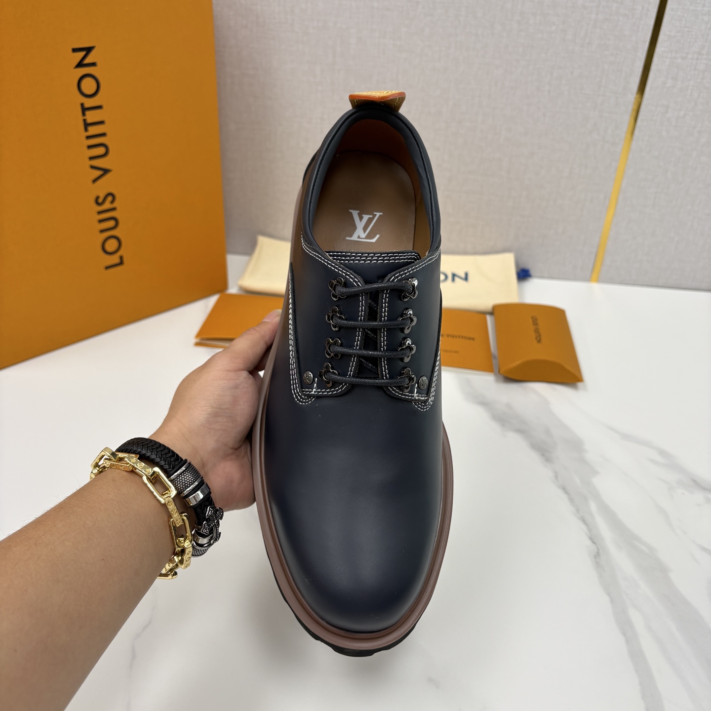 💋💍L家新品 LOUI* 路易*威登 厚底德比鞋 潮酷绅士的「增高buff」单品 这是路易～为都市型男打