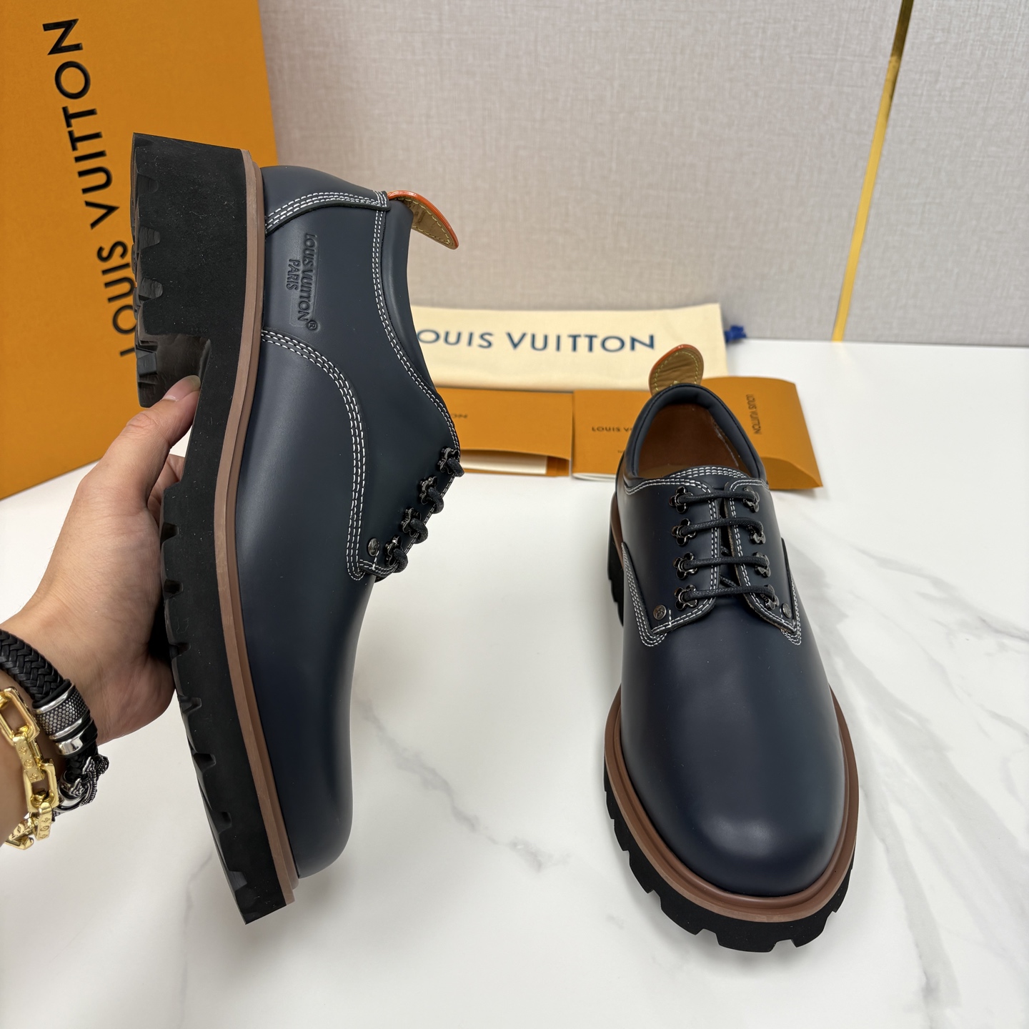 💋💍L家新品 LOUI* 路易*威登 厚底德比鞋 潮酷绅士的「增高buff」单品 这是路易～为都市型男打
