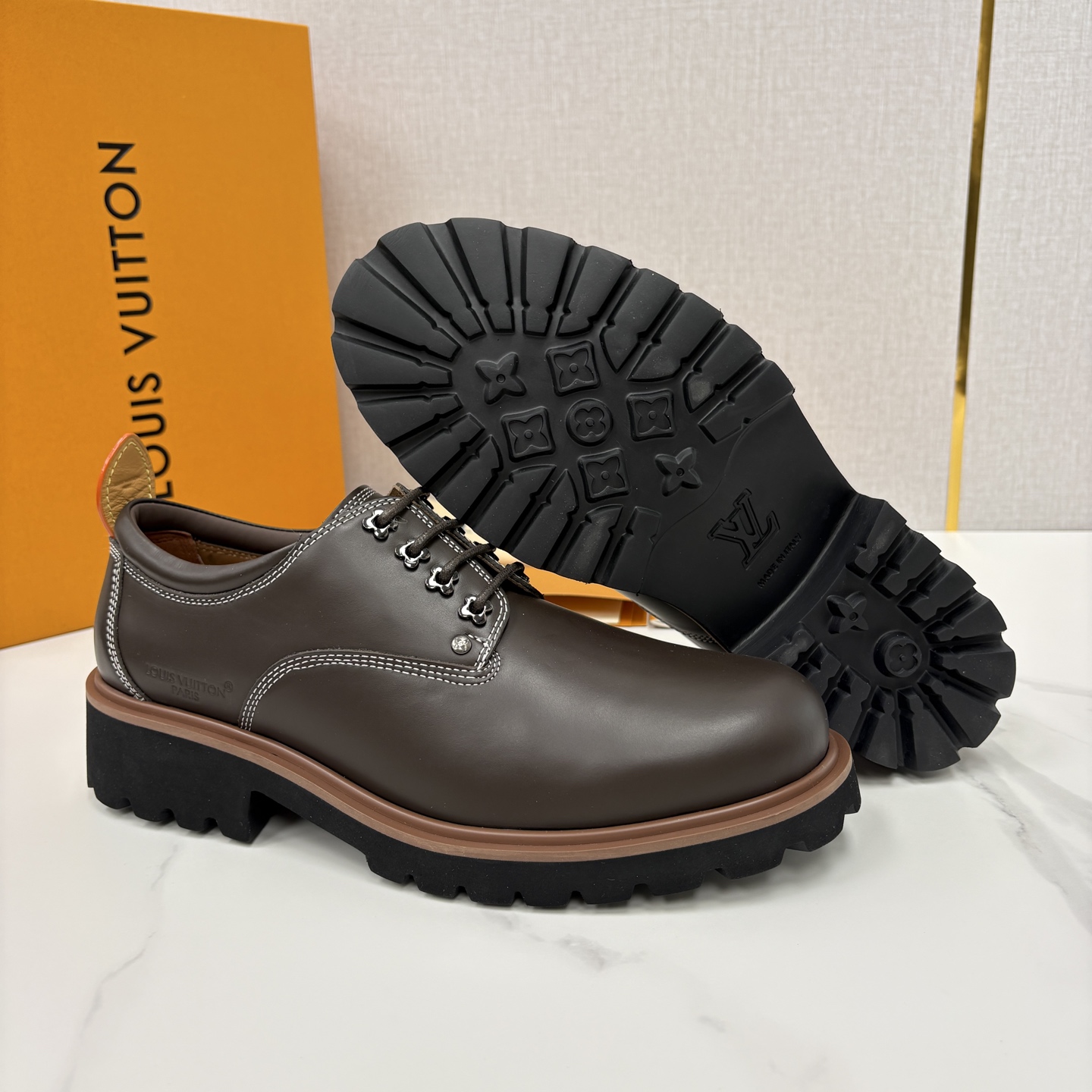 💋💍L家新品 LOUI* 路易*威登 厚底德比鞋 潮酷绅士的「增高buff」单品 这是路易～为都市型男打