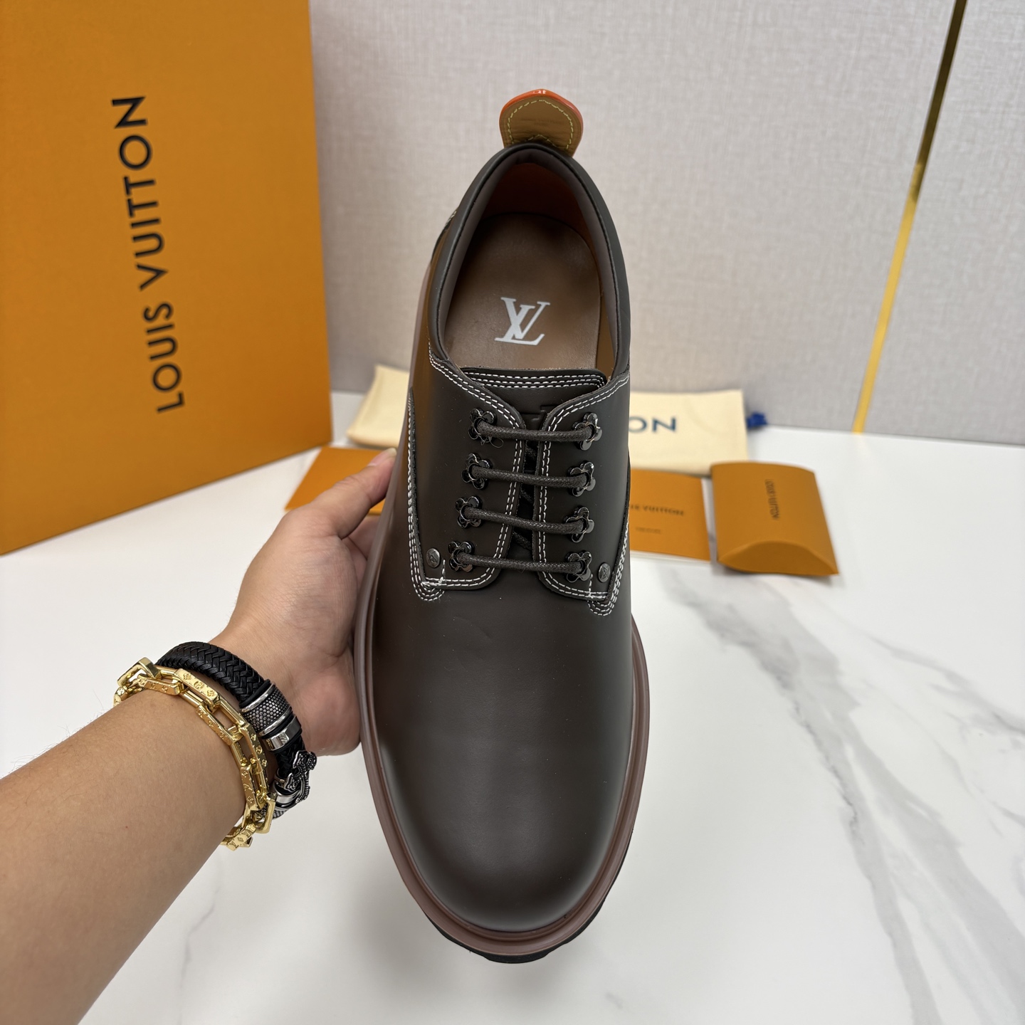 💋💍L家新品 LOUI* 路易*威登 厚底德比鞋 潮酷绅士的「增高buff」单品 这是路易～为都市型男打