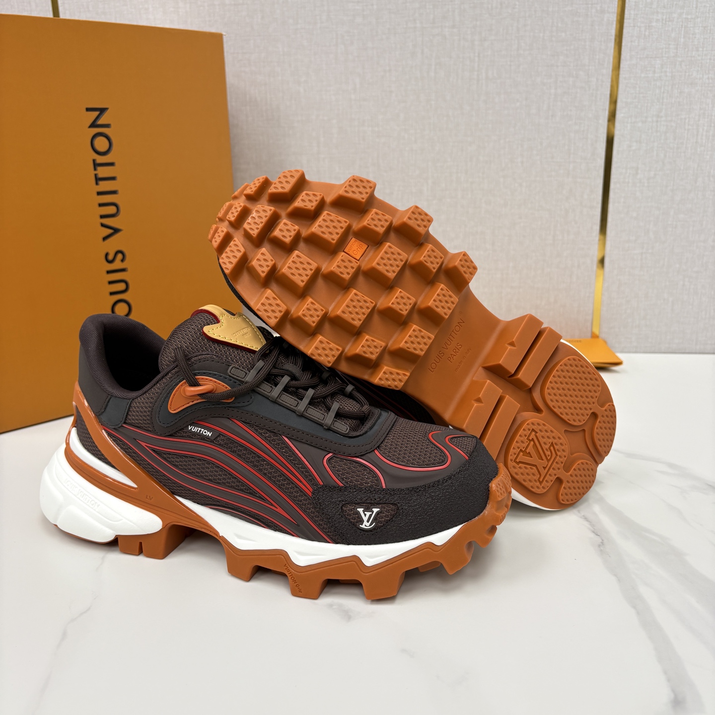 💋💍L 家新品 Loui* Vuitto* 路易～ L*V Runner Summit 男士新款撞色运动