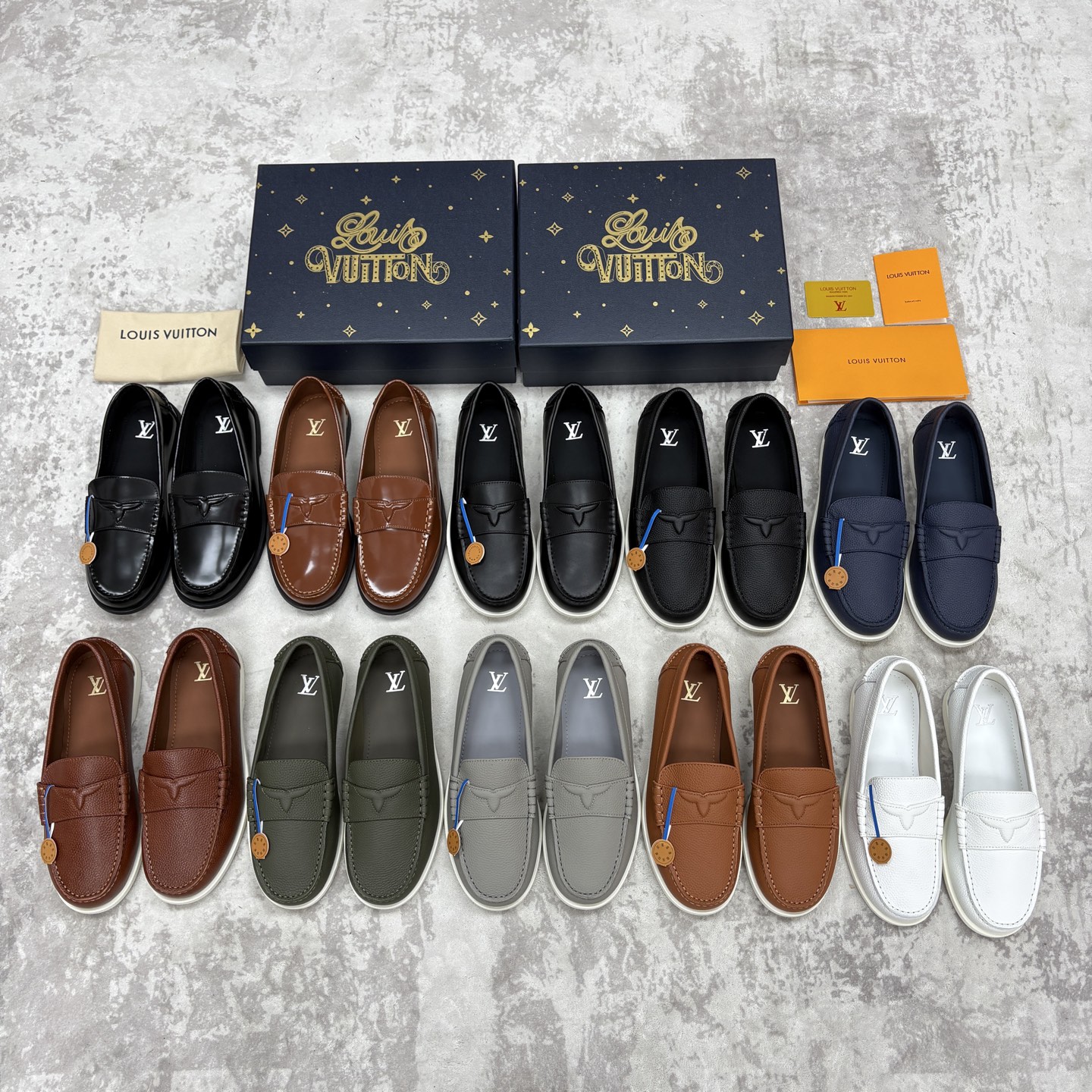 💋💍L 家新品 LOU*S  VUITTO*  新品男士休闲乐福鞋    甄选进口开边珠牛皮/反绒牛皮制