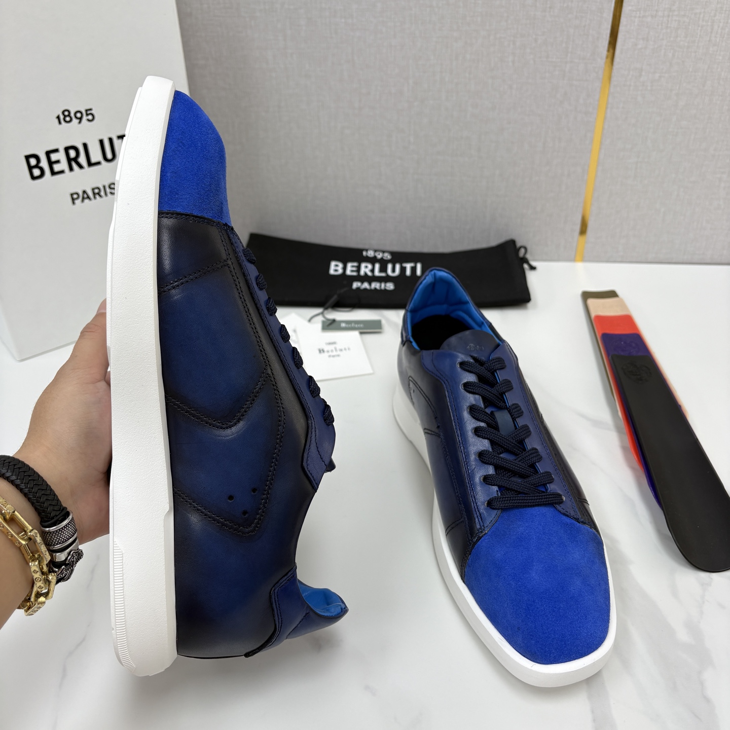 💋💍Berlut* 布鲁提 新款刀锋造型板鞋来袭 新品Stellar 反毛拼接小牛皮胚休闲运动鞋 官方 15, 💋💍Berlut* 布鲁提 新款刀锋造型板鞋来袭 新品Stellar 反毛拼接小牛皮胚休闲运动鞋 官方 15,