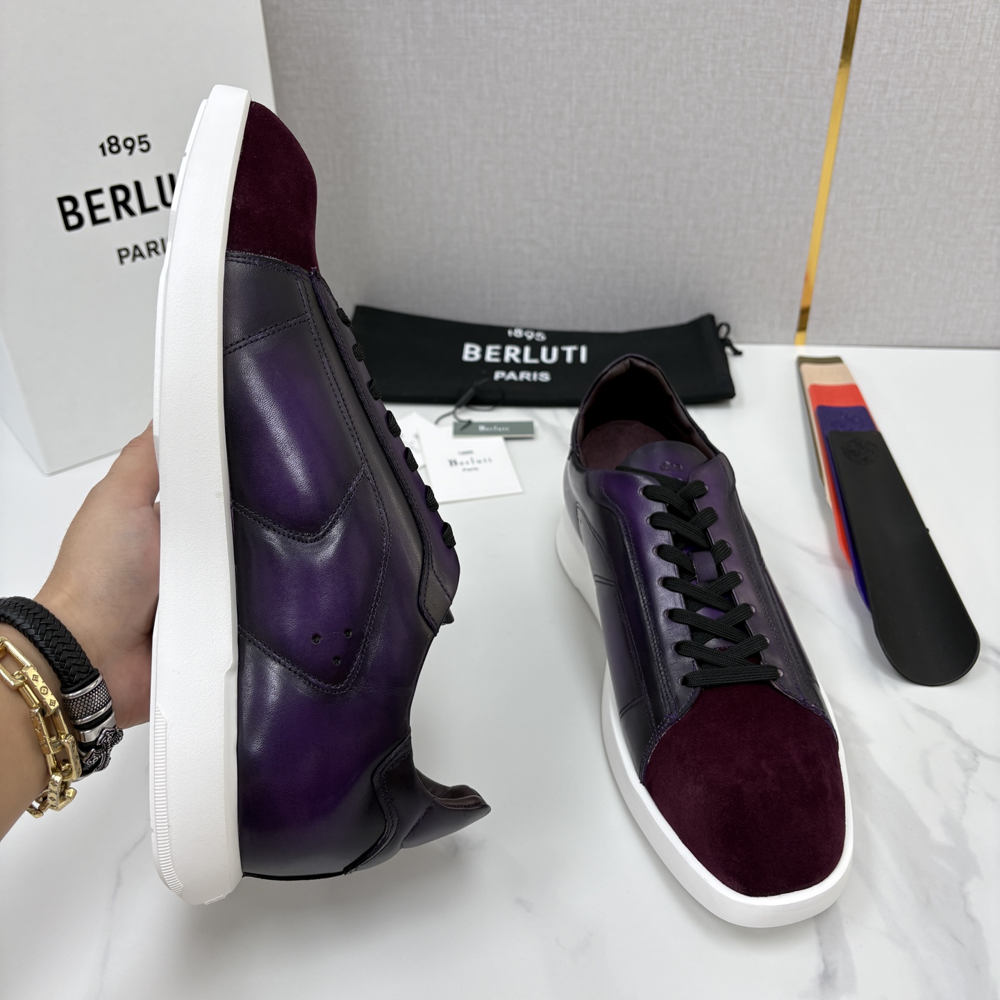 💋💍Berlut* 布鲁提 新款刀锋造型板鞋来袭 新品Stellar 反毛拼接小牛皮胚休闲运动鞋 官方 15, 💋💍Berlut* 布鲁提 新款刀锋造型板鞋来袭 新品Stellar 反毛拼接小牛皮胚休闲运动鞋 官方 15,
