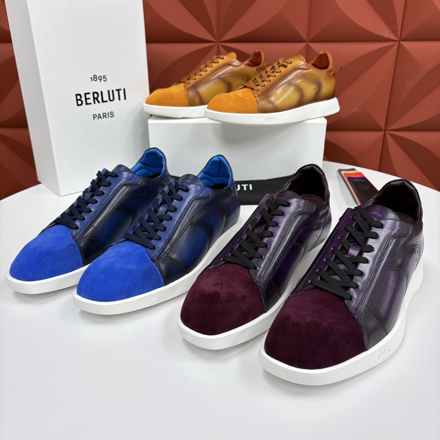 💋💍Berlut* 布鲁提 新款刀锋造型板鞋来袭 新品Stellar 反毛拼接小牛皮胚休闲运动鞋 官方 15, 💋💍Berlut* 布鲁提 新款刀锋造型板鞋来袭 新品Stellar 反毛拼接小牛皮胚休闲运动鞋 官方 15,