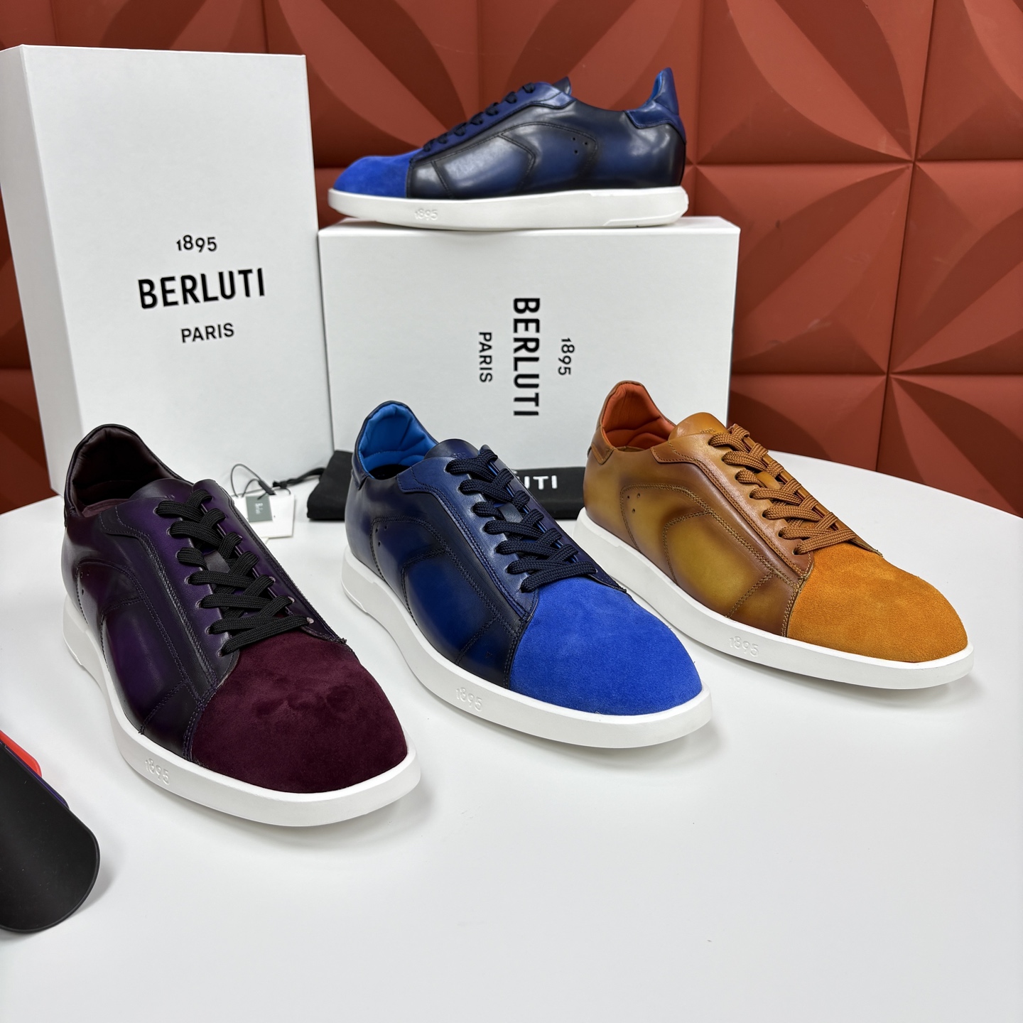 💋💍Berlut* 布鲁提 新款刀锋造型板鞋来袭 新品Stellar 反毛拼接小牛皮胚休闲运动鞋 官方 15, 💋💍Berlut* 布鲁提 新款刀锋造型板鞋来袭 新品Stellar 反毛拼接小牛皮胚休闲运动鞋 官方 15,