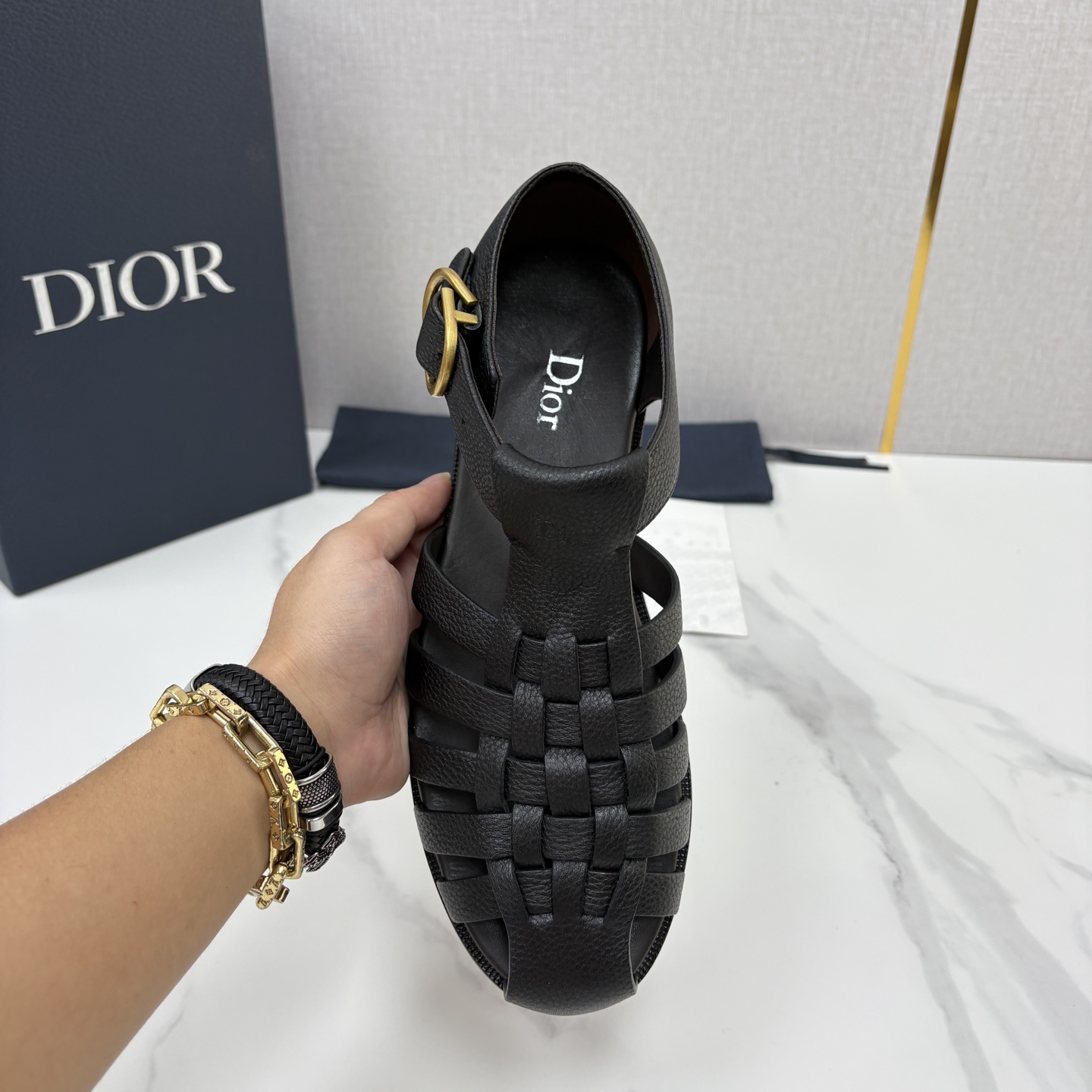 💋💍CD家新品 迪-奥 Dio*r 经典编织罗马渔夫凉鞋|复古轻奢四季百搭款 采用多道进口牛皮革手工交叉编织, 💋💍CD家新品 迪-奥 Dio*r 经典编织罗马渔夫凉鞋|复古轻奢四季百搭款 采用多道进口牛皮革手工交叉编织,