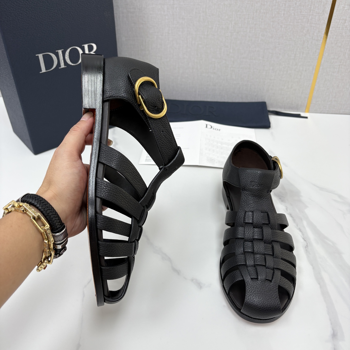 💋💍CD家新品 迪-奥 Dio*r 经典编织罗马渔夫凉鞋|复古轻奢四季百搭款 采用多道进口牛皮革手工交叉编织, 💋💍CD家新品 迪-奥 Dio*r 经典编织罗马渔夫凉鞋|复古轻奢四季百搭款 采用多道进口牛皮革手工交叉编织,