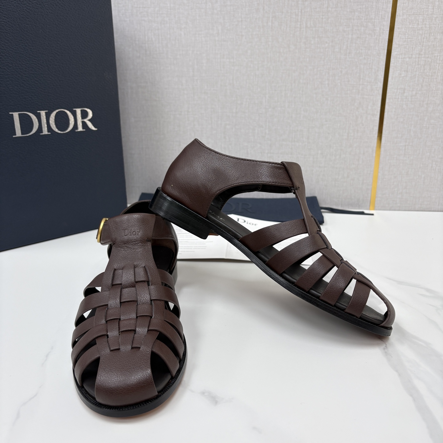💋💍CD家新品 迪-奥 Dio*r 经典编织罗马渔夫凉鞋|复古轻奢四季百搭款 采用多道进口牛皮革手工交叉编织, 💋💍CD家新品 迪-奥 Dio*r 经典编织罗马渔夫凉鞋|复古轻奢四季百搭款 采用多道进口牛皮革手工交叉编织,